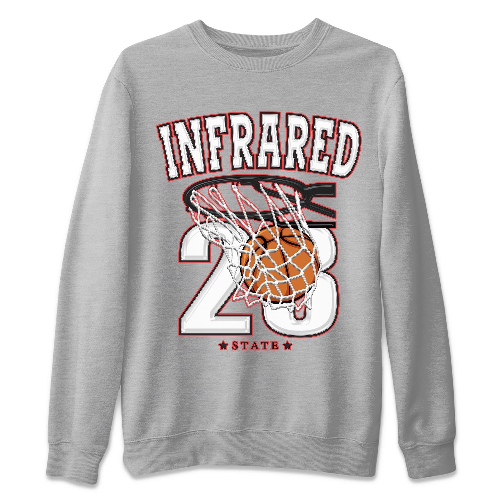 Air Jordan 7 White Infrared shirt to match jordans Basketball Streetwear Sneaker Shirt White Infrared 7s Drip Gear Zone Sneaker Matching Clothing Unisex Heather Grey 2 T-Shirt