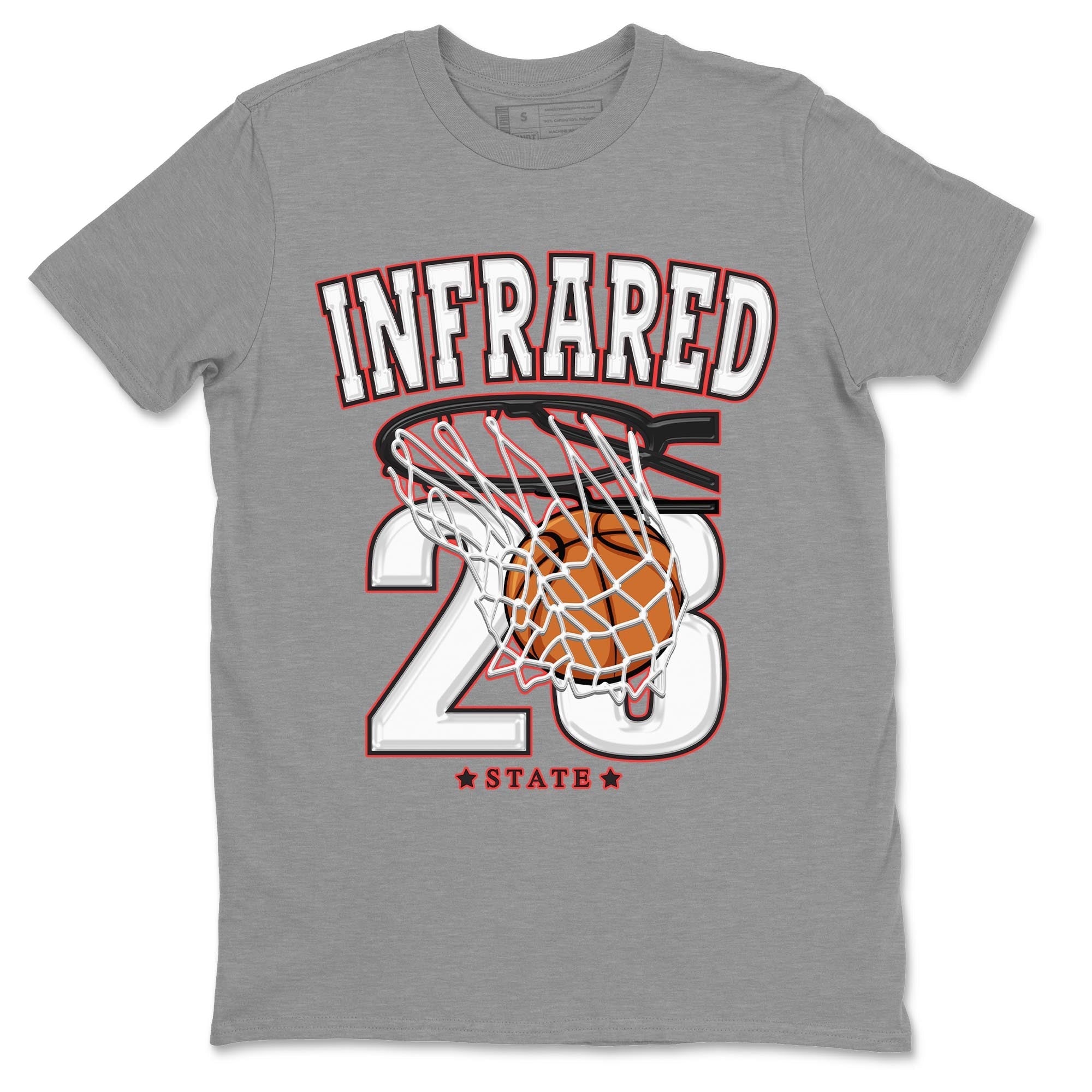 Air Jordan 7 White Infrared shirt to match jordans Basketball Streetwear Sneaker Shirt White Infrared 7s Drip Gear Zone Sneaker Matching Clothing Unisex Heather Grey 2 T-Shirt