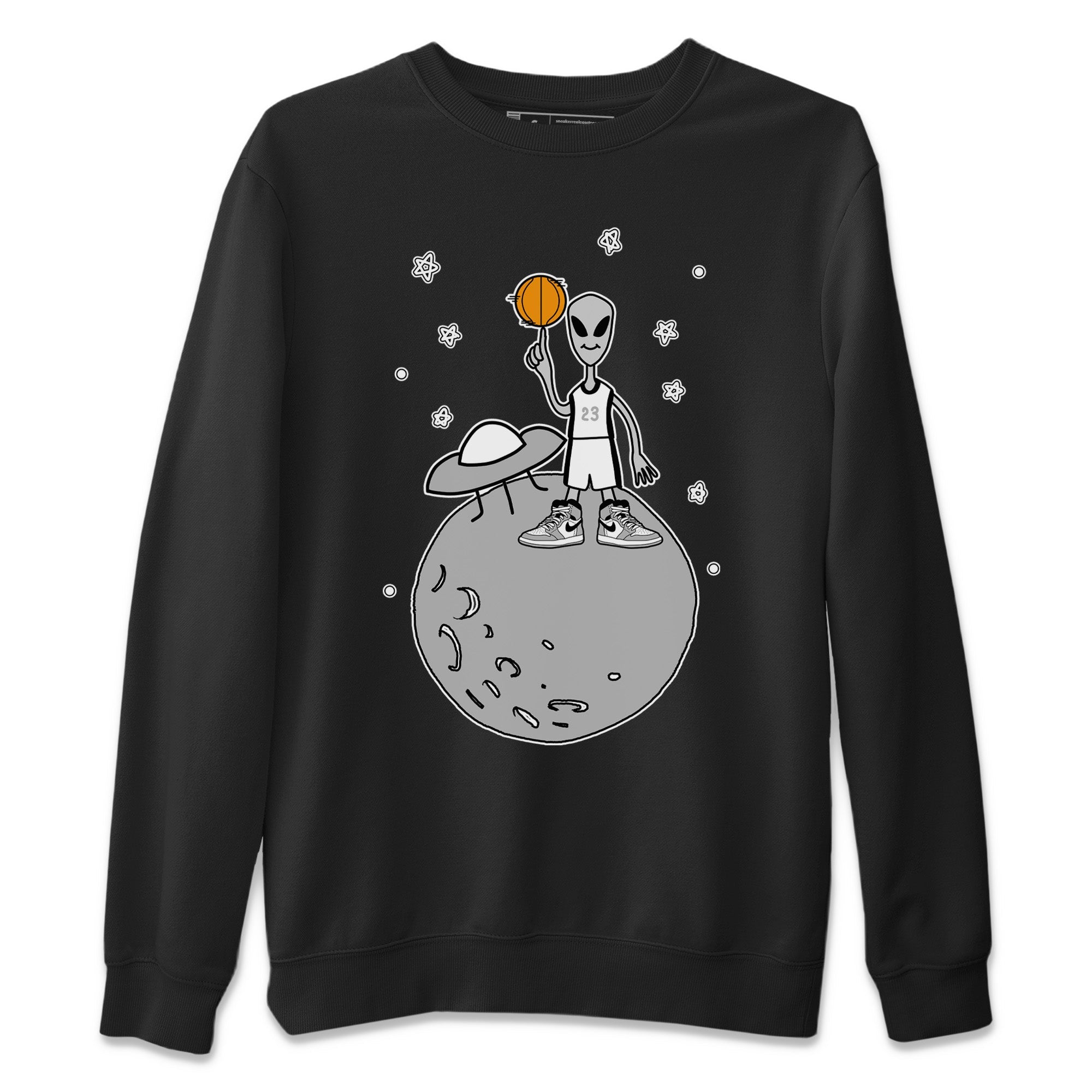 Jordan 1 Light Smoke Grey Sneaker Matching T-Shirt Basketball Alien Sneaker Tees Jordan 1 Light Smoke Grey Sneaker Release Tees Crew Neck Tees