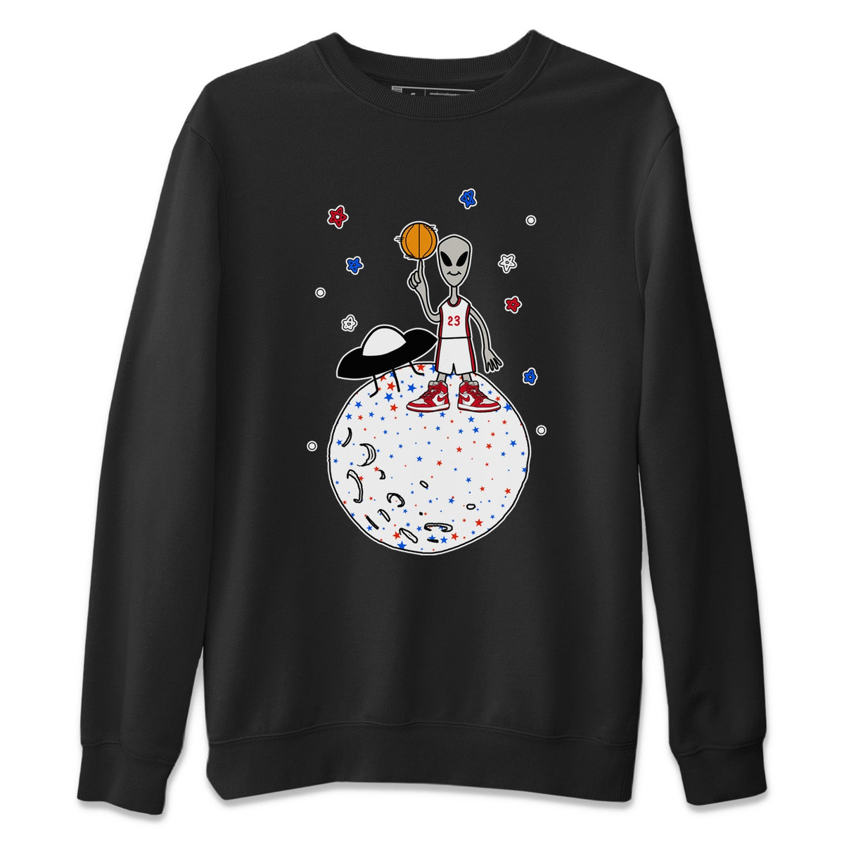 Jordan 1 Newstalgia Sneaker Matching T-Shirt Basketball Alien Sneaker Tees Jordan 1 Newstalgia Sneaker Release Tees Crew Neck Tees