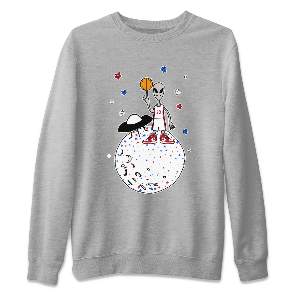 Jordan 1 Newstalgia Sneaker Matching T-Shirt Basketball Alien Sneaker Tees Jordan 1 Newstalgia Sneaker Release Tees Crew Neck Tees