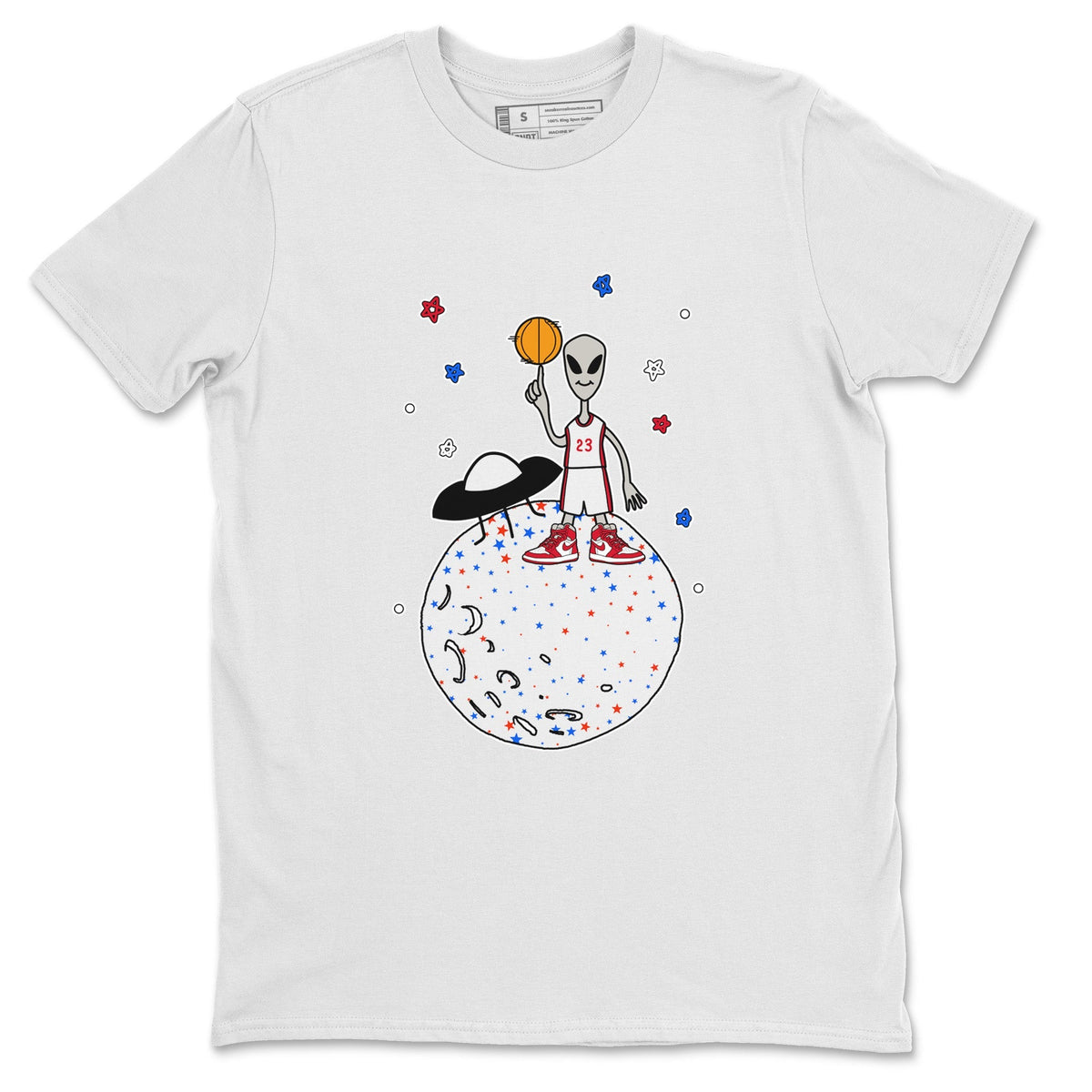 Jordan 1 Newstalgia Sneaker Matching T-Shirt Basketball Alien Sneaker Tees Jordan 1 Newstalgia Sneaker Release Tees Crew Neck Tees
