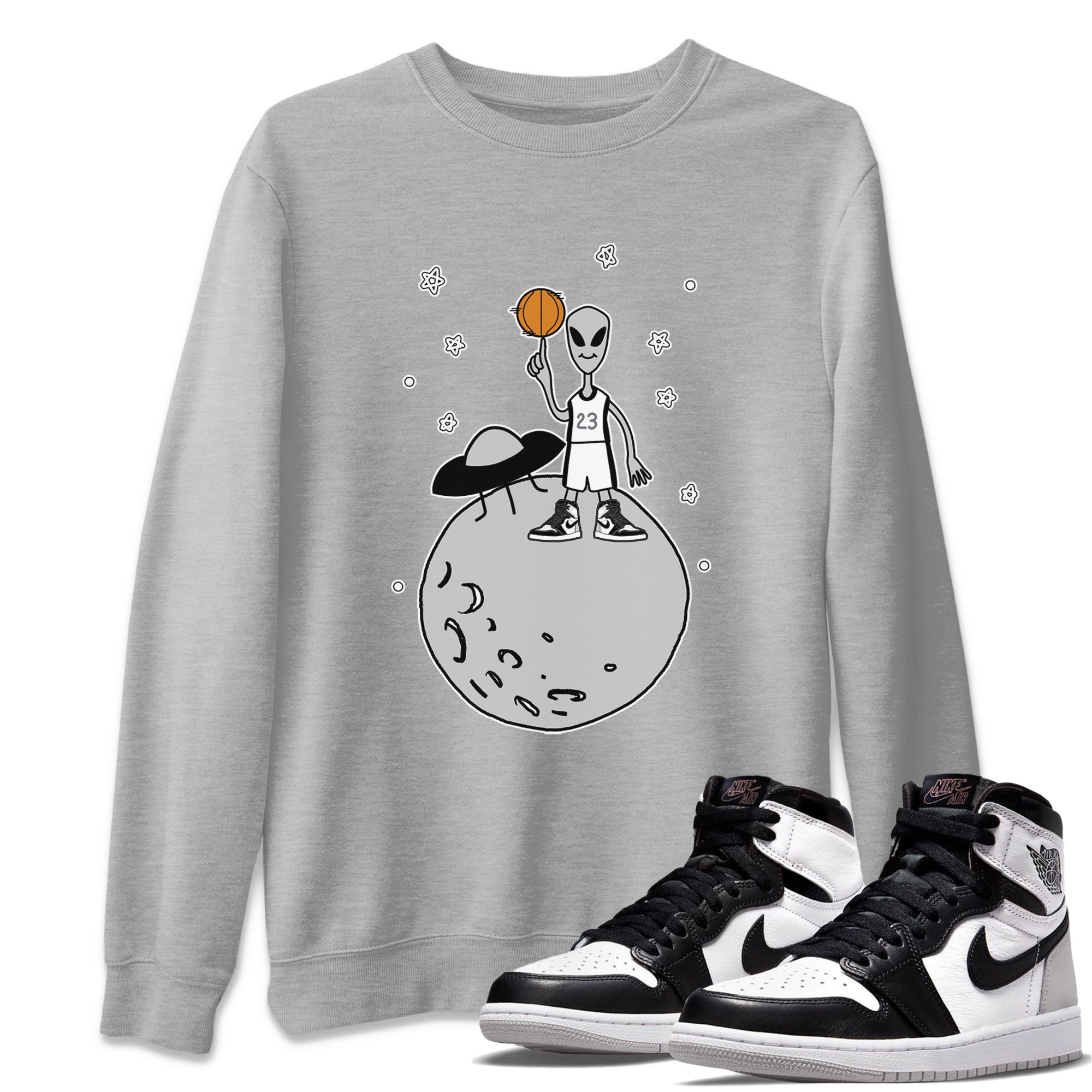 Jordan 1 Stage Haze Sneaker Matching T-Shirt Basketball Alien Sneaker Tees Jordan 1 Stage Haze Sneaker Release Tees Crew Neck Tees