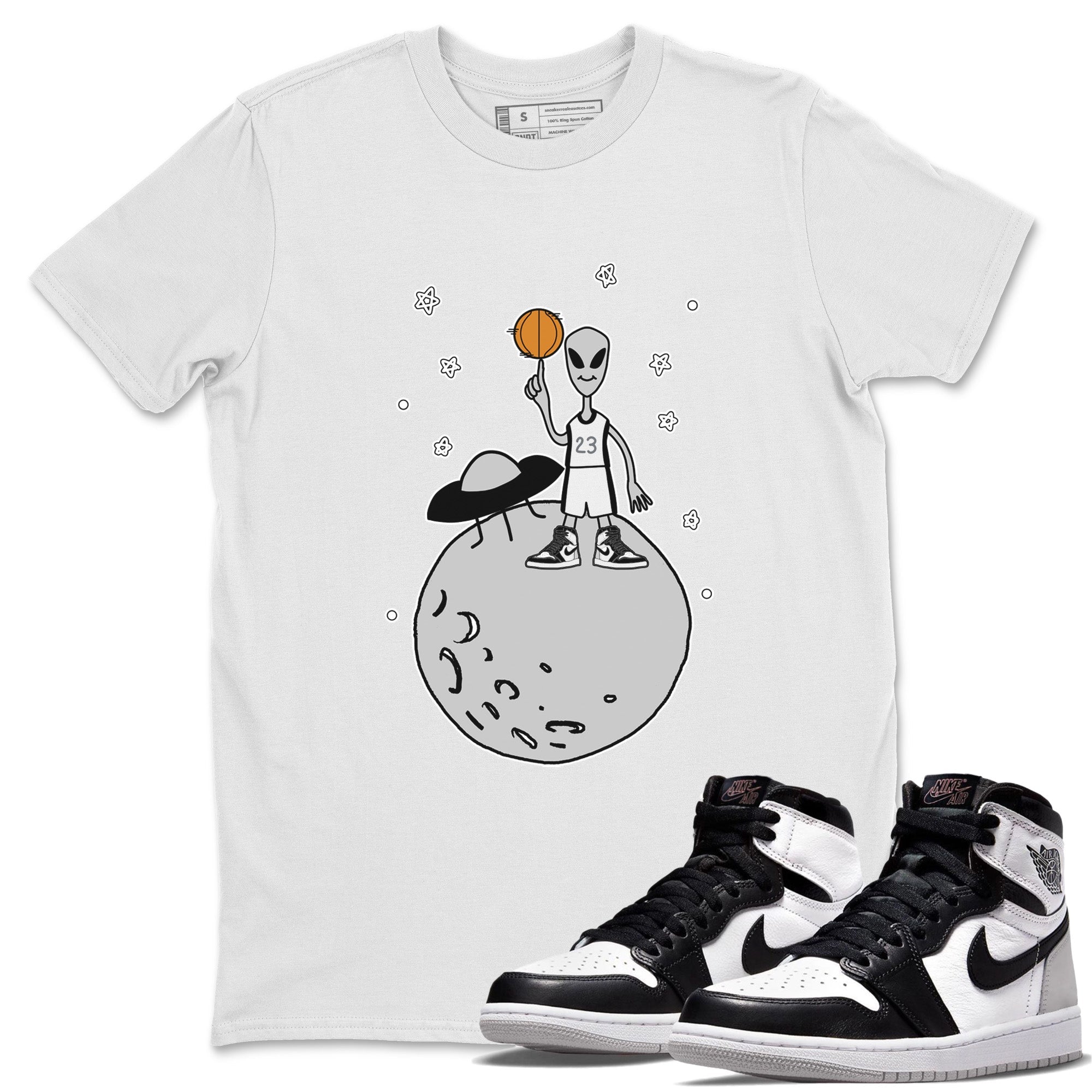 Jordan 1 Stage Haze Sneaker Matching T-Shirt Basketball Alien Sneaker Tees Jordan 1 Stage Haze Sneaker Release Tees Crew Neck Tees