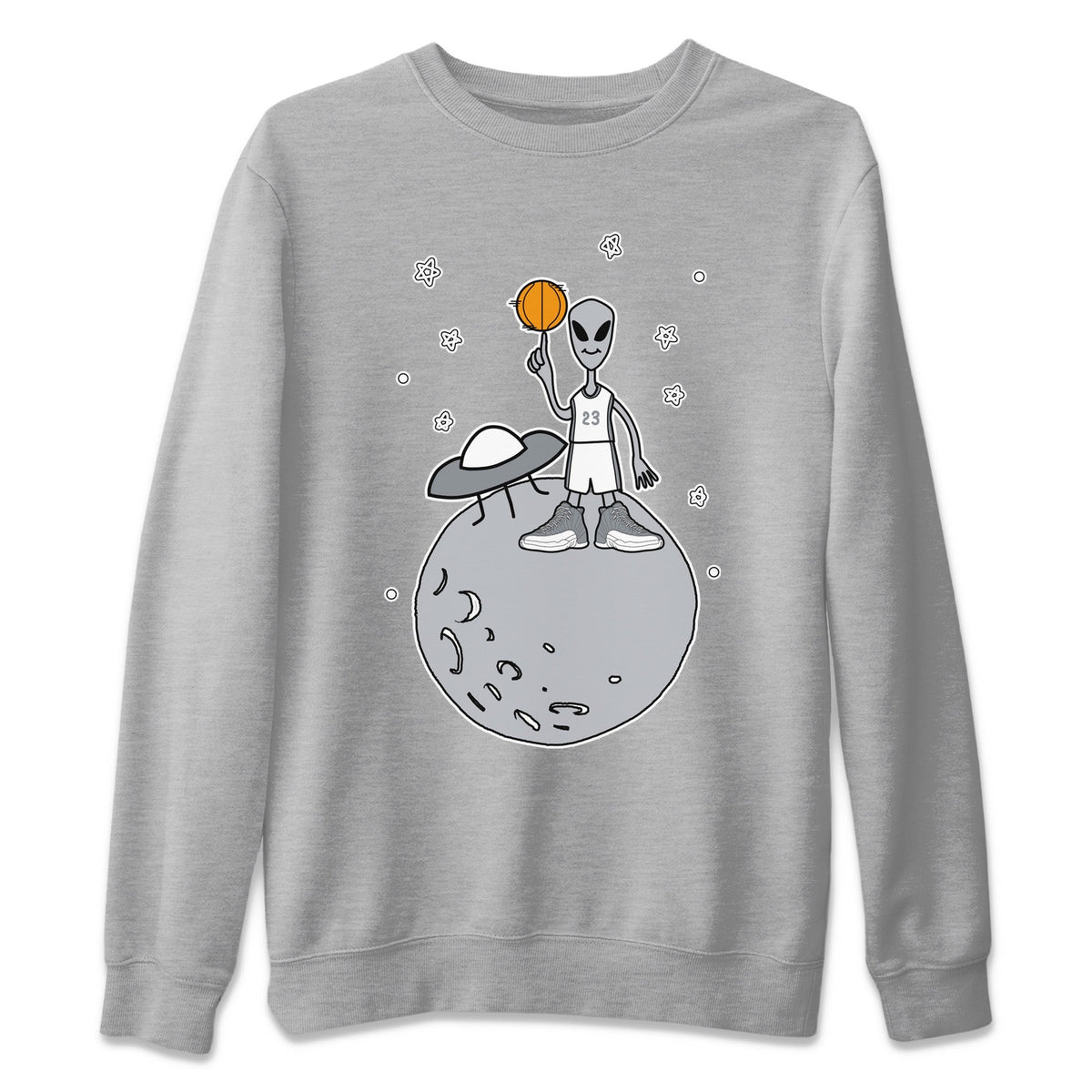 Jordan 12 Stealth Sneaker Matching T-Shirt Basketball Alien Sneaker Tees Jordan 12 Stealth Sneaker Release Tees Crew Neck Tees