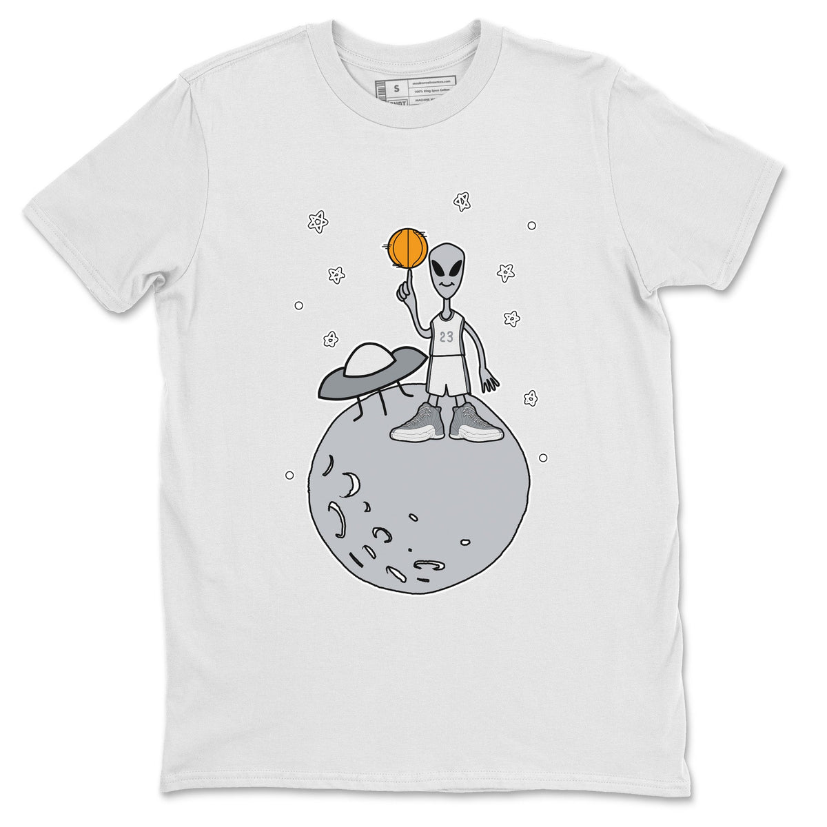 Jordan 12 Stealth Sneaker Matching T-Shirt Basketball Alien Sneaker Tees Jordan 12 Stealth Sneaker Release Tees Crew Neck Tees