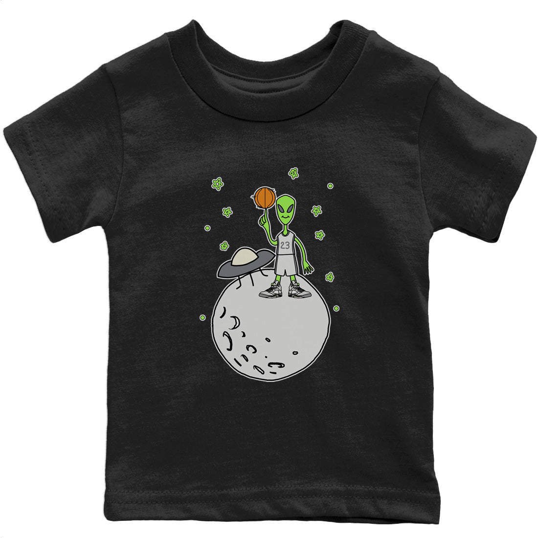 Jordan 5 Green Bean Sneaker Matching T-Shirt Basketball Alien Sneaker Tees Jordan 5 Green Bean Sneaker Release Tees Kids Shirts