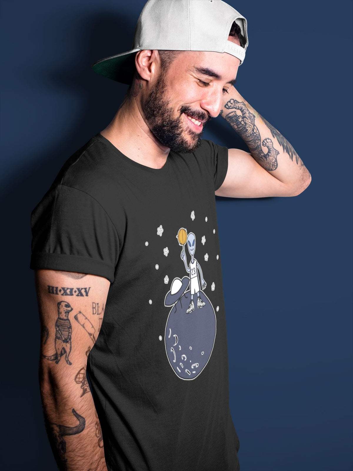 Jordan 6 Midnight Navy Sneaker Matching T-Shirt Basketball Alien Sneaker Tees Jordan 6 Midnight Navy Sneaker Release Tees Crew Neck Tees
