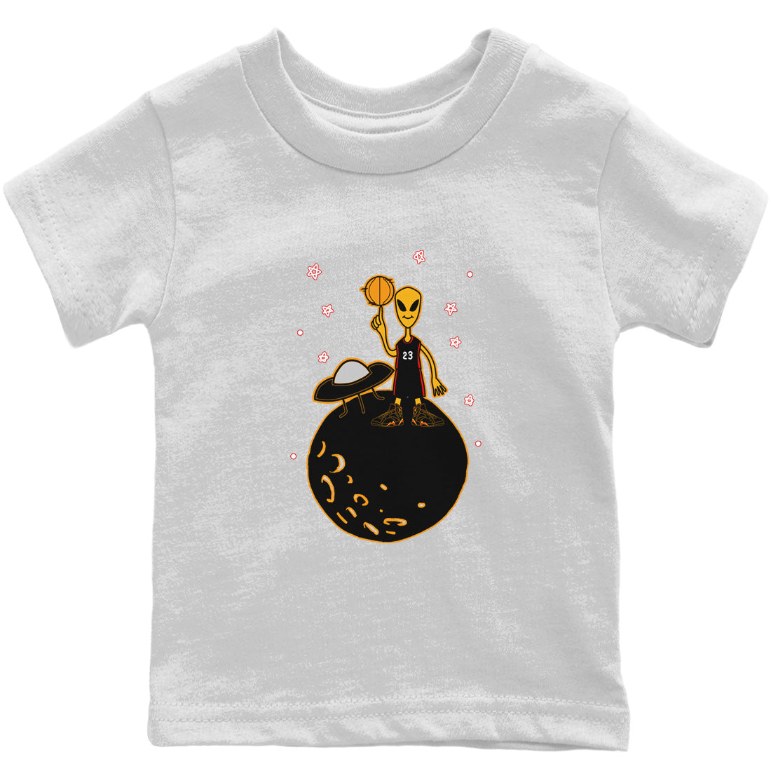 Jordan 7 Citrus Shirt To Match Jordans Basketball Alien Sneaker Tees Jordan 7 Citrus Drip Gear Zone Sneaker Matching Clothing Kids Shirts