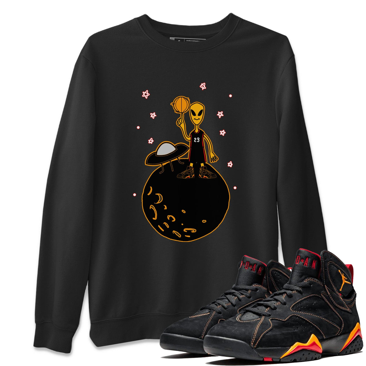 Jordan 7 Citrus Shirt To Match Jordans Basketball Alien Sneaker Tees Jordan 7 Citrus Drip Gear Zone Sneaker Matching Clothing Unisex Shirts