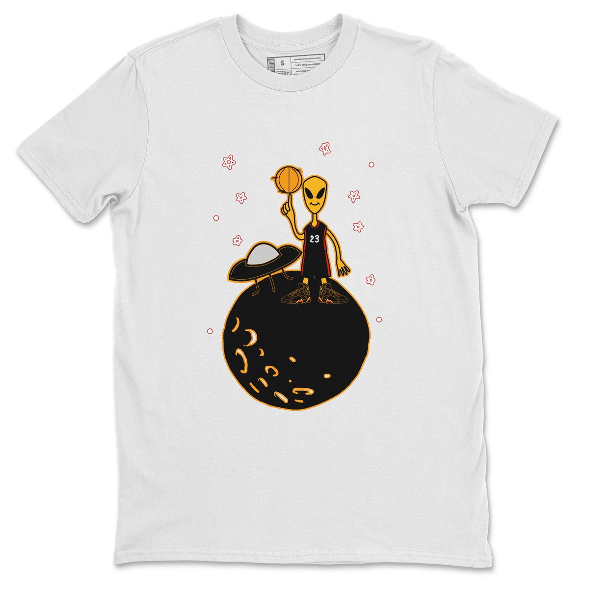 Jordan 7 Citrus Shirt To Match Jordans Basketball Alien Sneaker Tees Jordan 7 Citrus Drip Gear Zone Sneaker Matching Clothing Unisex Shirts