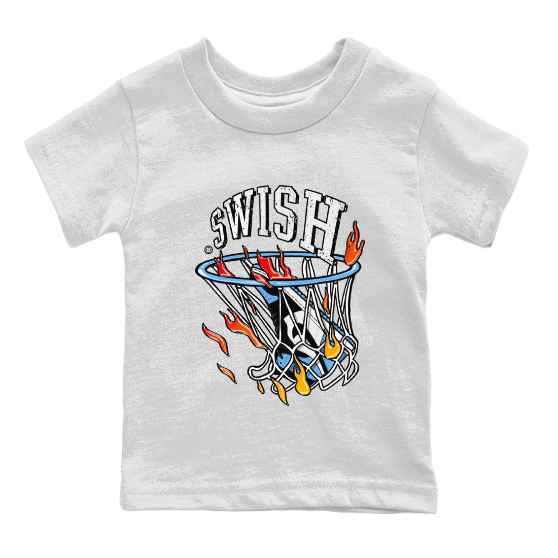 Air Jordan 1 Retro High OG UNC Toe Shirt to match Jordans Basketball Hoop Streetwear Sneaker Shirt Air Jordan 1 High OG UNC Toe Tees Kids and Baby Tees White 2