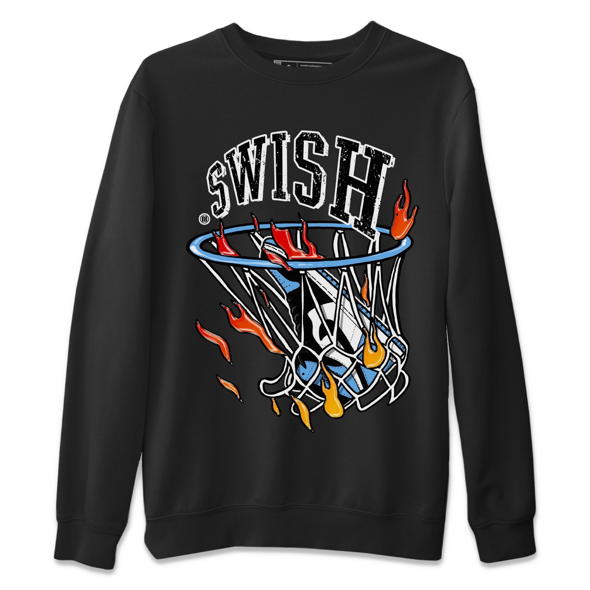 Air Jordan 1 Retro High OG UNC Toe Shirt to match Jordans Basketball Hoop Streetwear Sneaker Shirt Air Jordan 1 High OG UNC Toe Tees Crew Neck T-Shirts Black 2