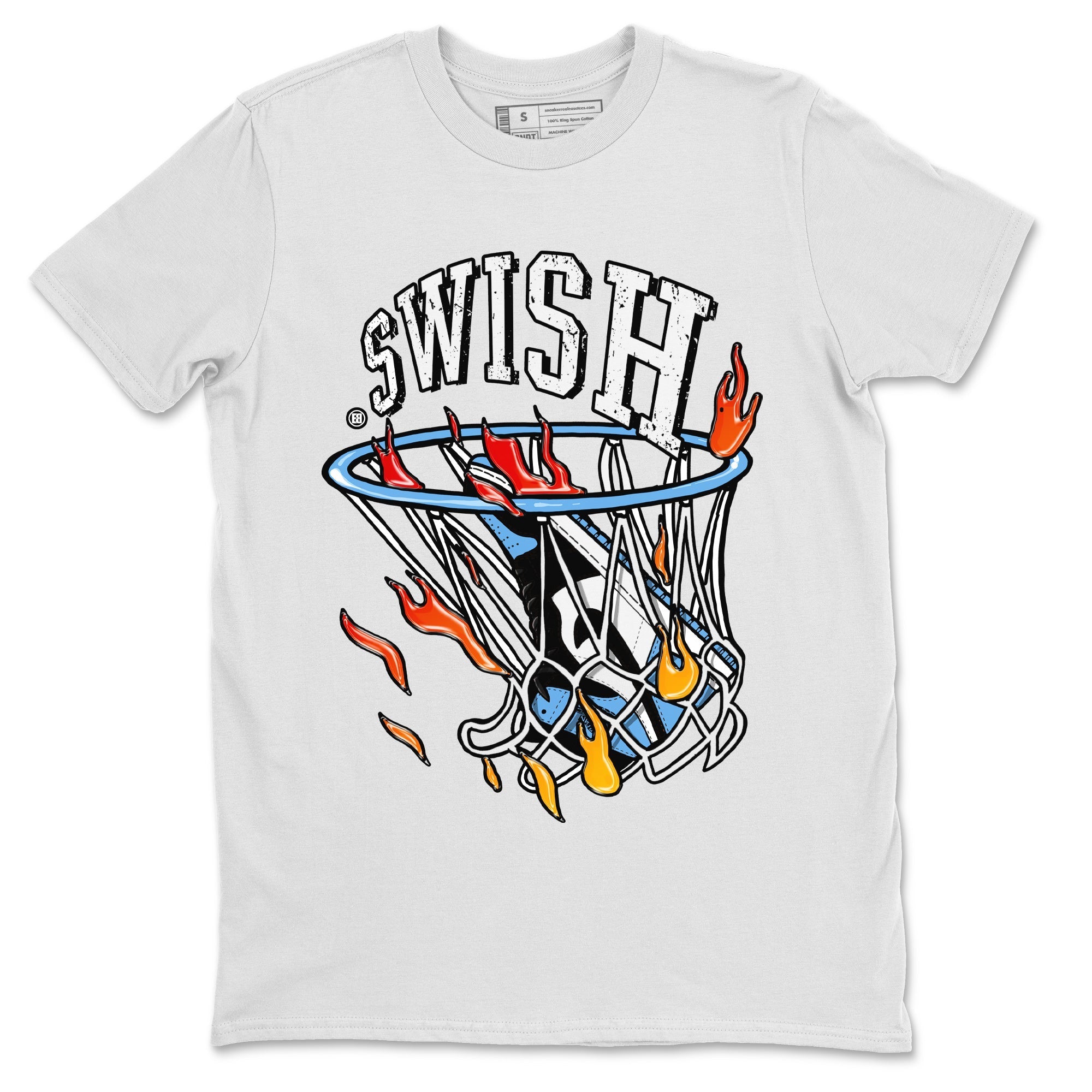 Air Jordan 1 Retro High OG UNC Toe Shirt to match Jordans Basketball Hoop Streetwear Sneaker Shirt Air Jordan 1 High OG UNC Toe Tees Crew Neck T-Shirts White 2