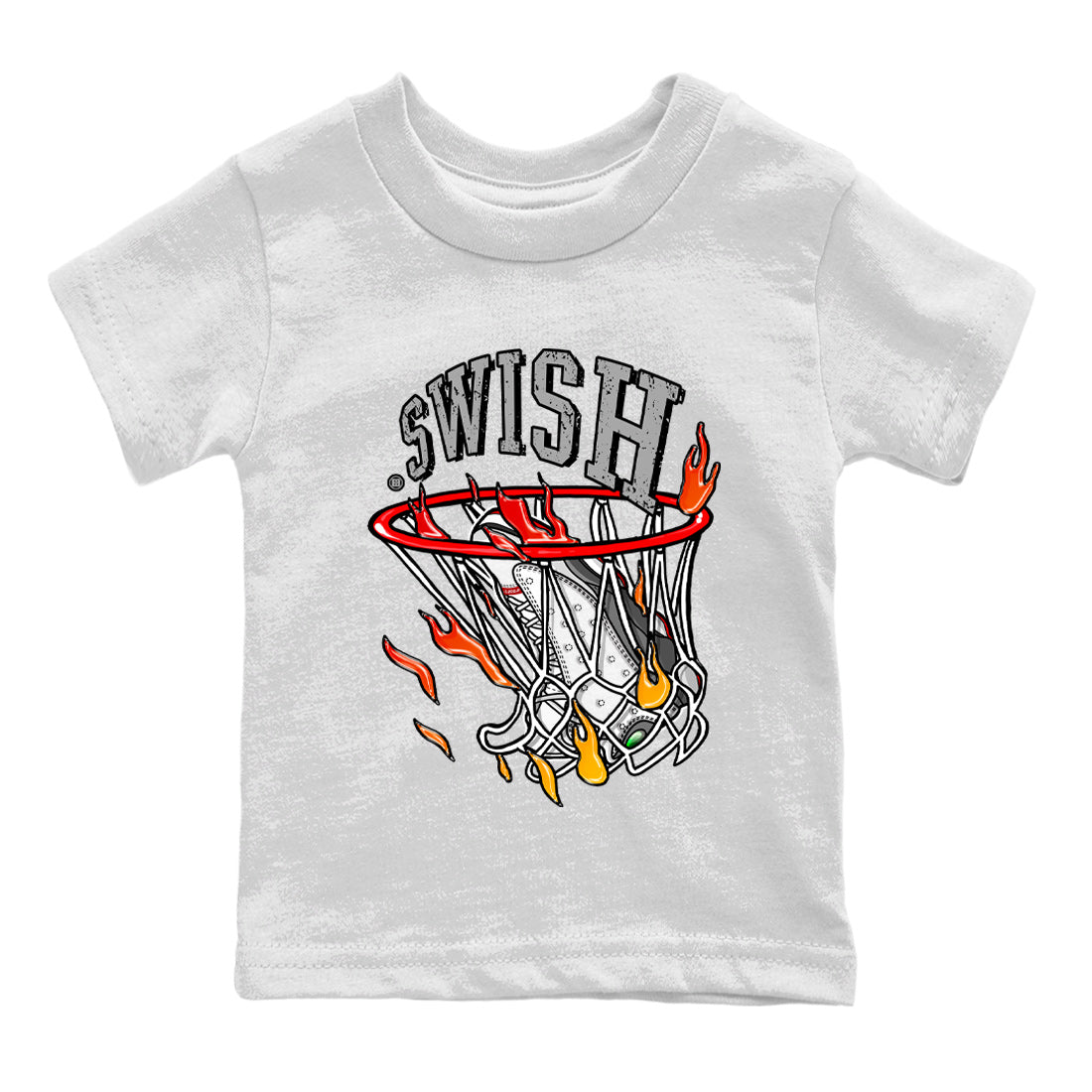 Air Jordan 13 Wolf Grey Sneaker Match Tees Basketball Hoop Streetwear Sneaker Shirt Air Jordan 13 Retro Wolf Grey T-Shirt Kids Shirts White 2