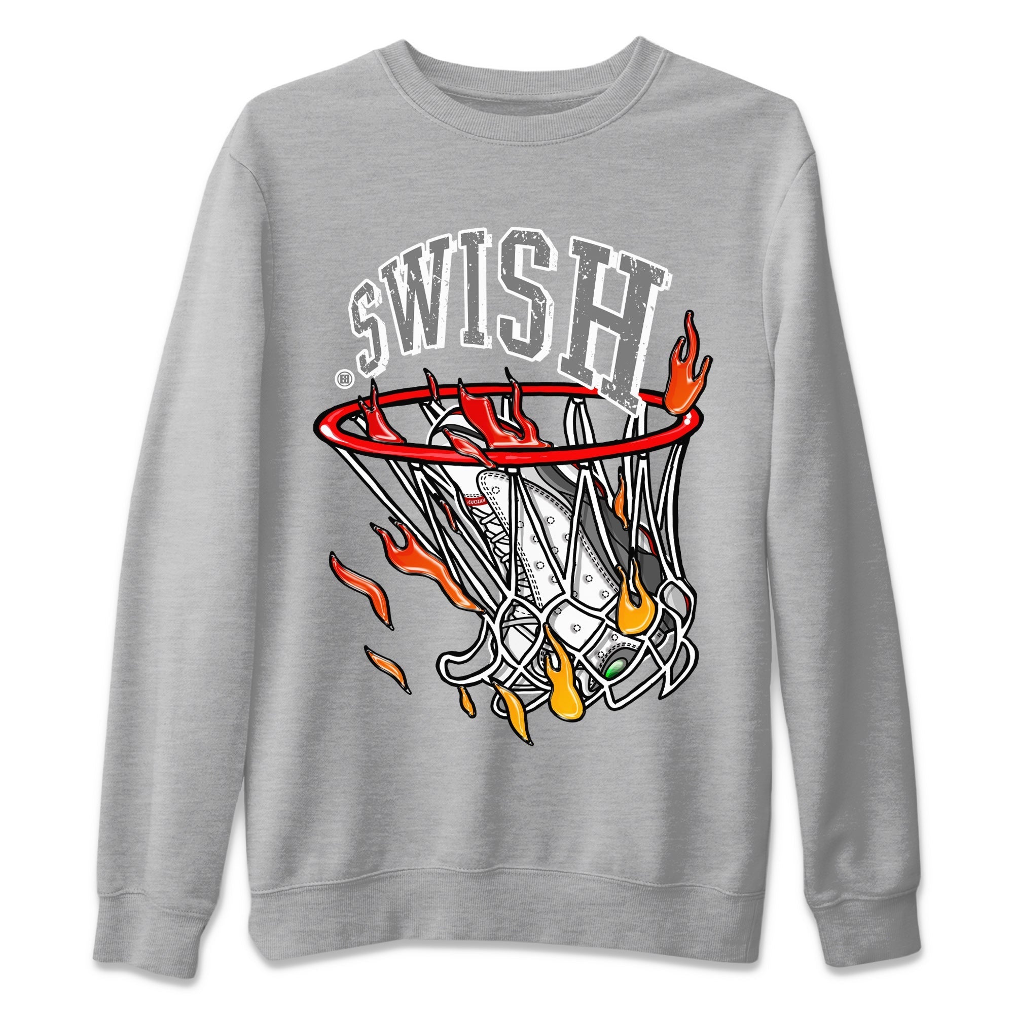 Air Jordan 13 Wolf Grey Sneaker Match Tees Basketball Hoop Streetwear Sneaker Shirt Air Jordan 13 Retro Wolf Grey T-Shirt Unisex Shirts Heather Grey 2