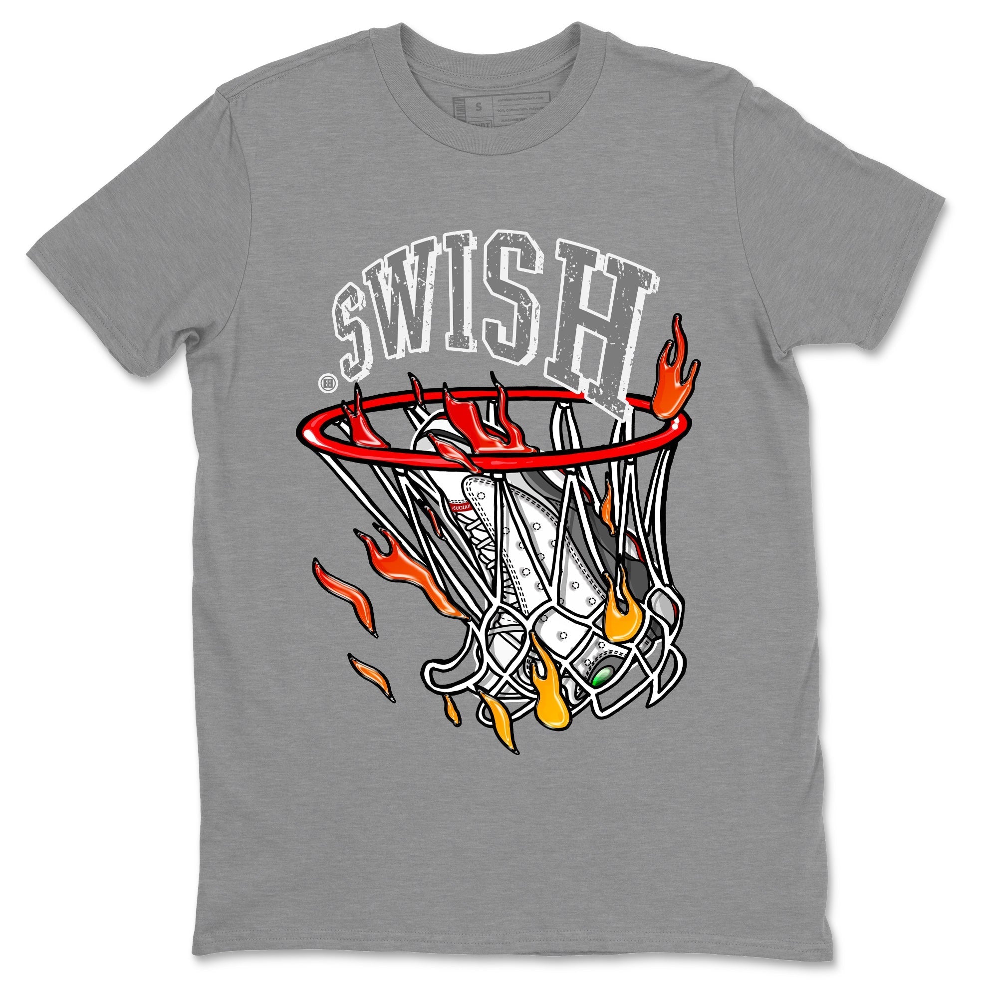 Air Jordan 13 Wolf Grey Sneaker Match Tees Basketball Hoop Streetwear Sneaker Shirt Air Jordan 13 Retro Wolf Grey T-Shirt Unisex Shirts Heather Grey 2