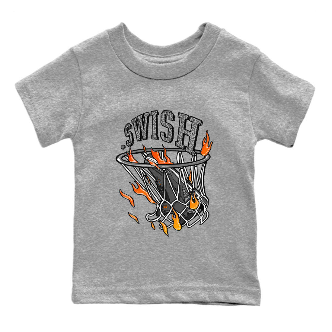 Air Jordan 3 Retro Fear shirt to match jordans Basketball Hoop sneaker tees Air Jordan 3 Fear Drip Gear Zone Baby Toddler Heather Grey 2 T-Shirt