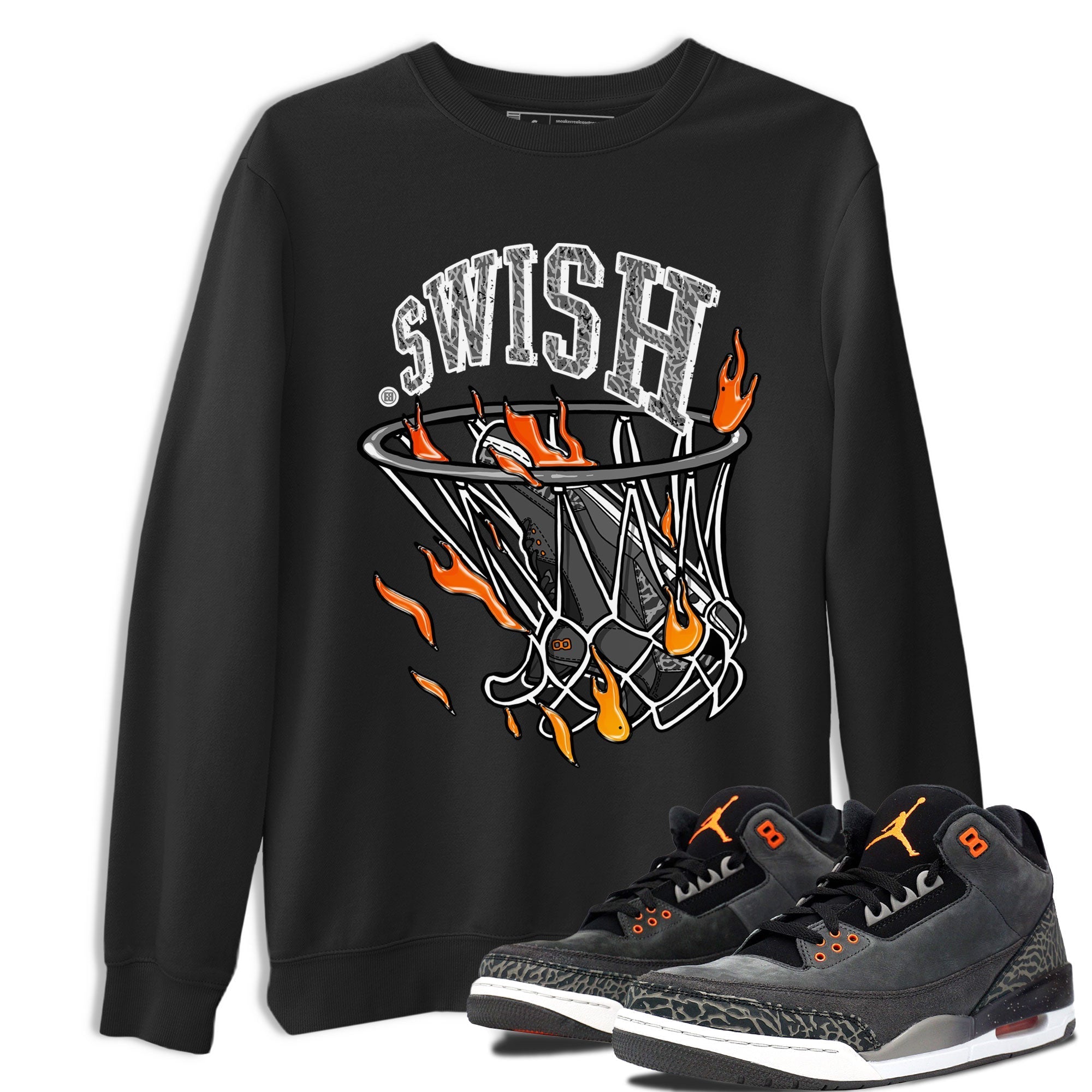 Air Jordan 3 Retro Fear shirt to match jordans Basketball Hoop sneaker tees Air Jordan 3 Fear Drip Gear Zone Unisex Black 1 T-Shirt