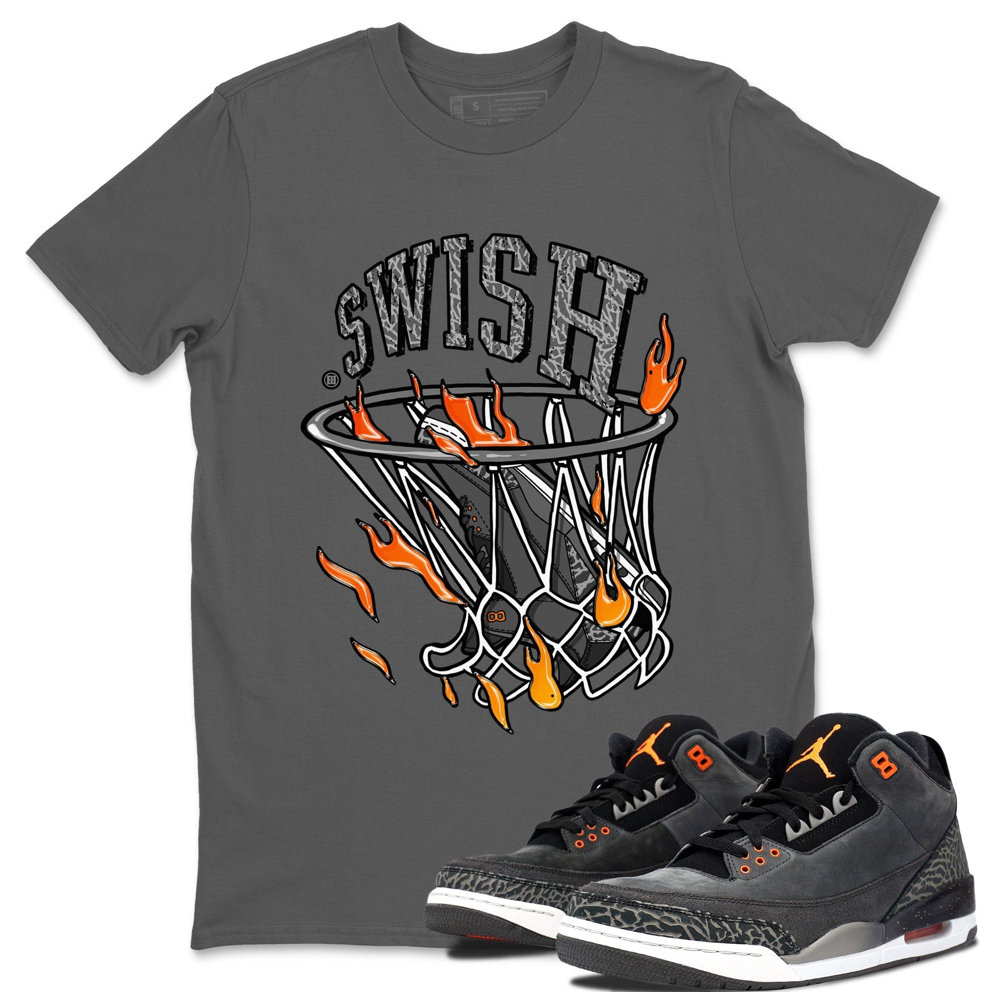 Air Jordan 3 Retro Fear shirt to match jordans Basketball Hoop sneaker tees Air Jordan 3 Fear Drip Gear Zone Unisex Cool Grey 1 T-Shirt