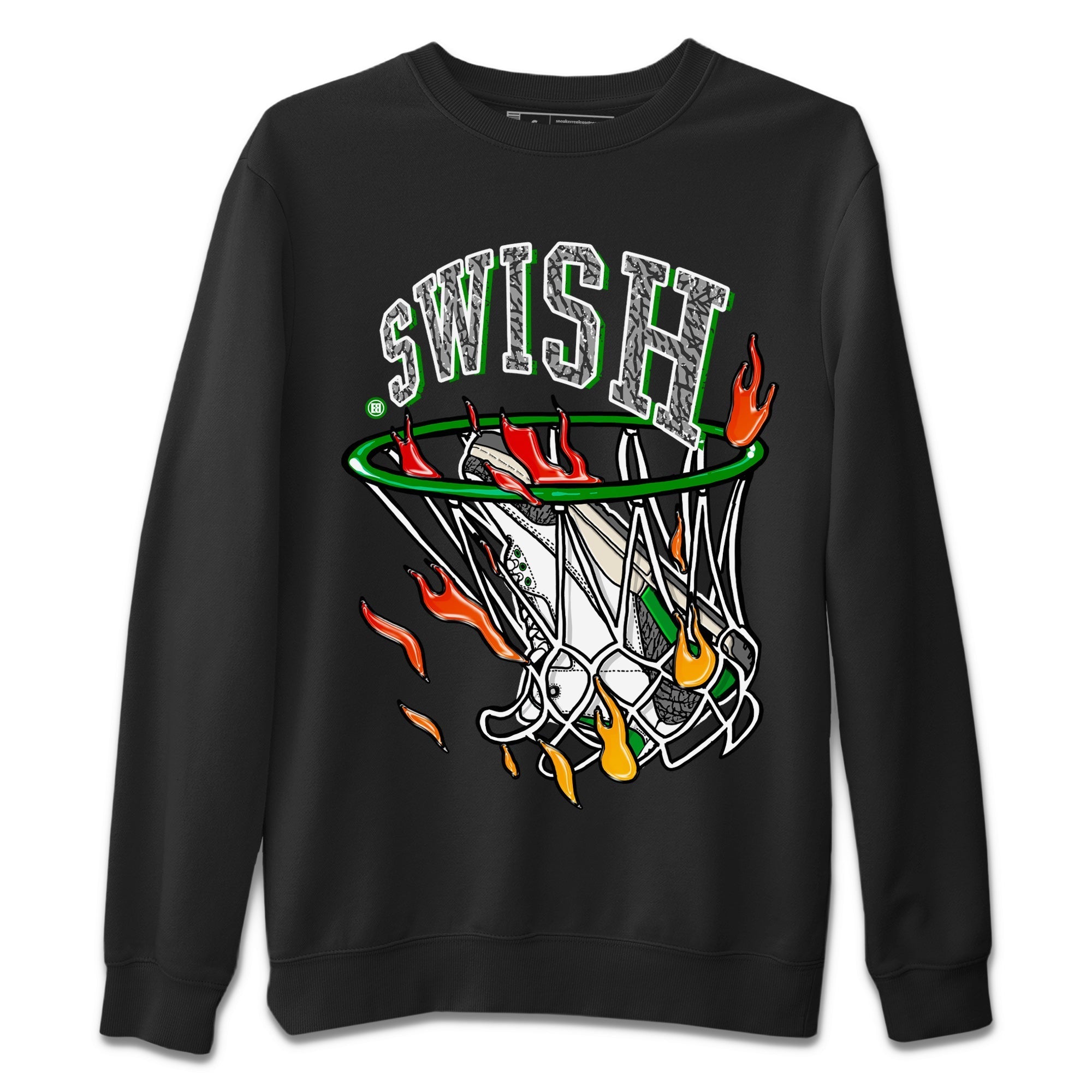 Air Jordan 3 Lucky Green Sneaker Match Tees Basketball Hoop Streetwear Sneaker Shirt 3s Lucky Green Tees Unisex Shirts Black 2