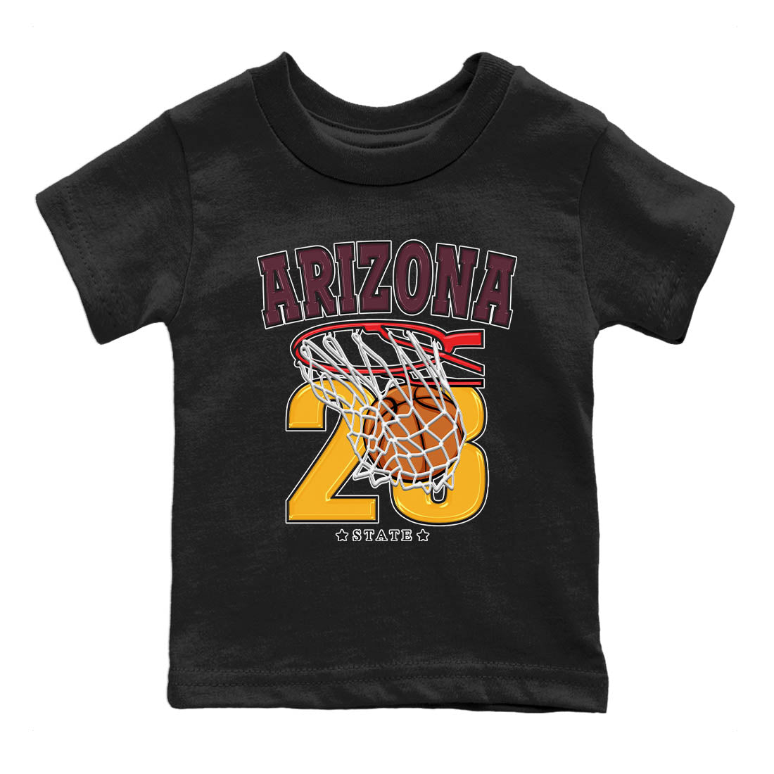 Nike Dunk Low Arizona State Shirt To Match Jordans Basketball Sneaker Tees Nike Dunk Low Arizona State Drip Gear Zone Sneaker Matching Clothing Kids Shirts