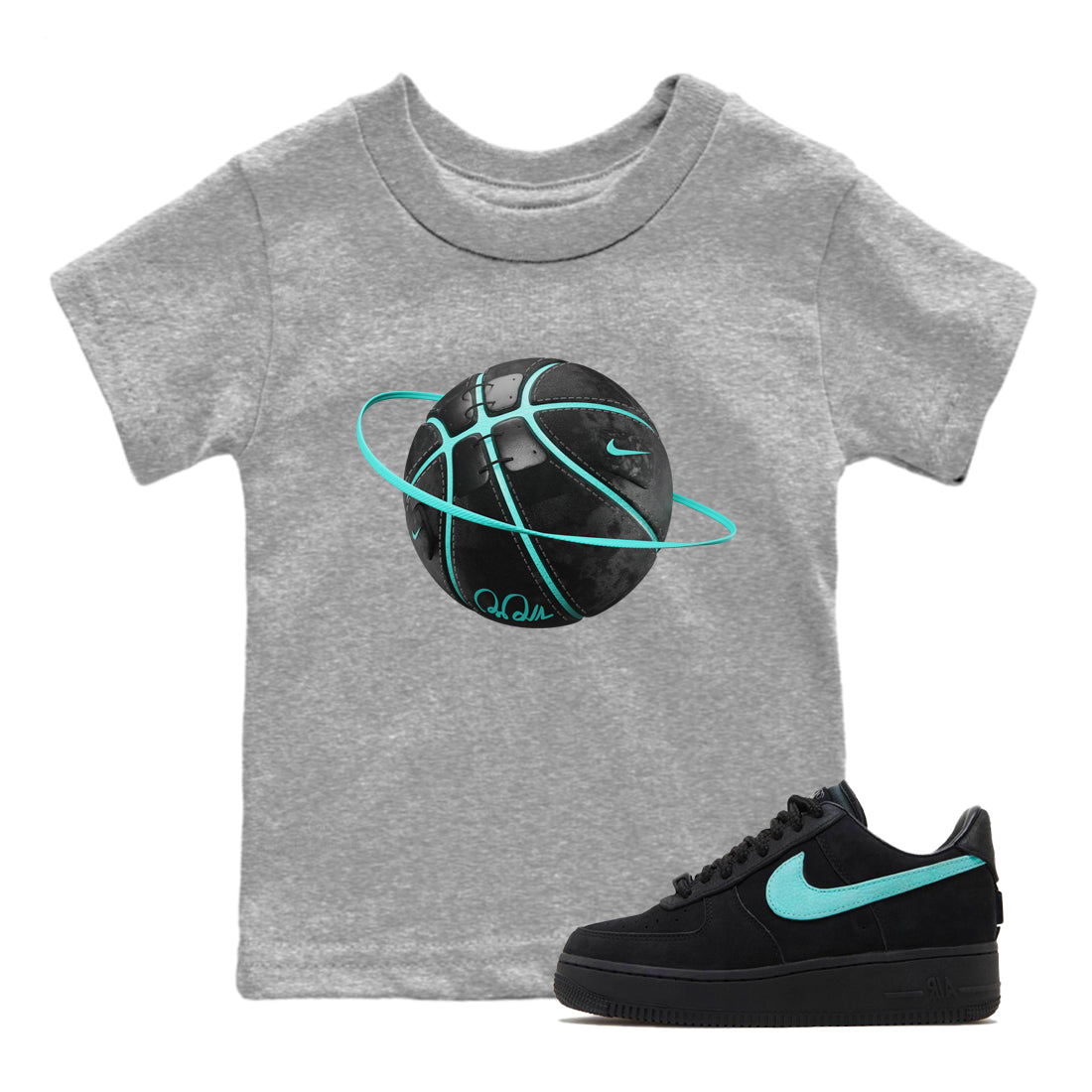Air Force 1 Tiffany Basketball planet Baby and Kids Sneaker Tees Nike Tiffany AF1Kids Sneaker Tees Size Chart