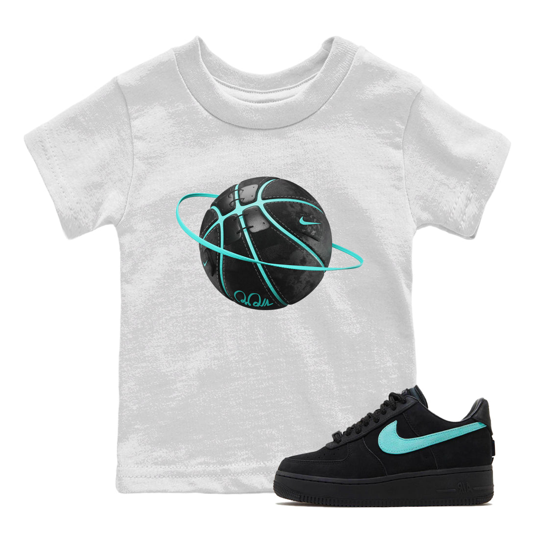 Air Force 1 Tiffany Shirt To Match Jordans Basketball planet Sneaker Tees Nike Tiffany AF1Drip Gear Zone Sneaker Matching Clothing Kids Shirts White 1