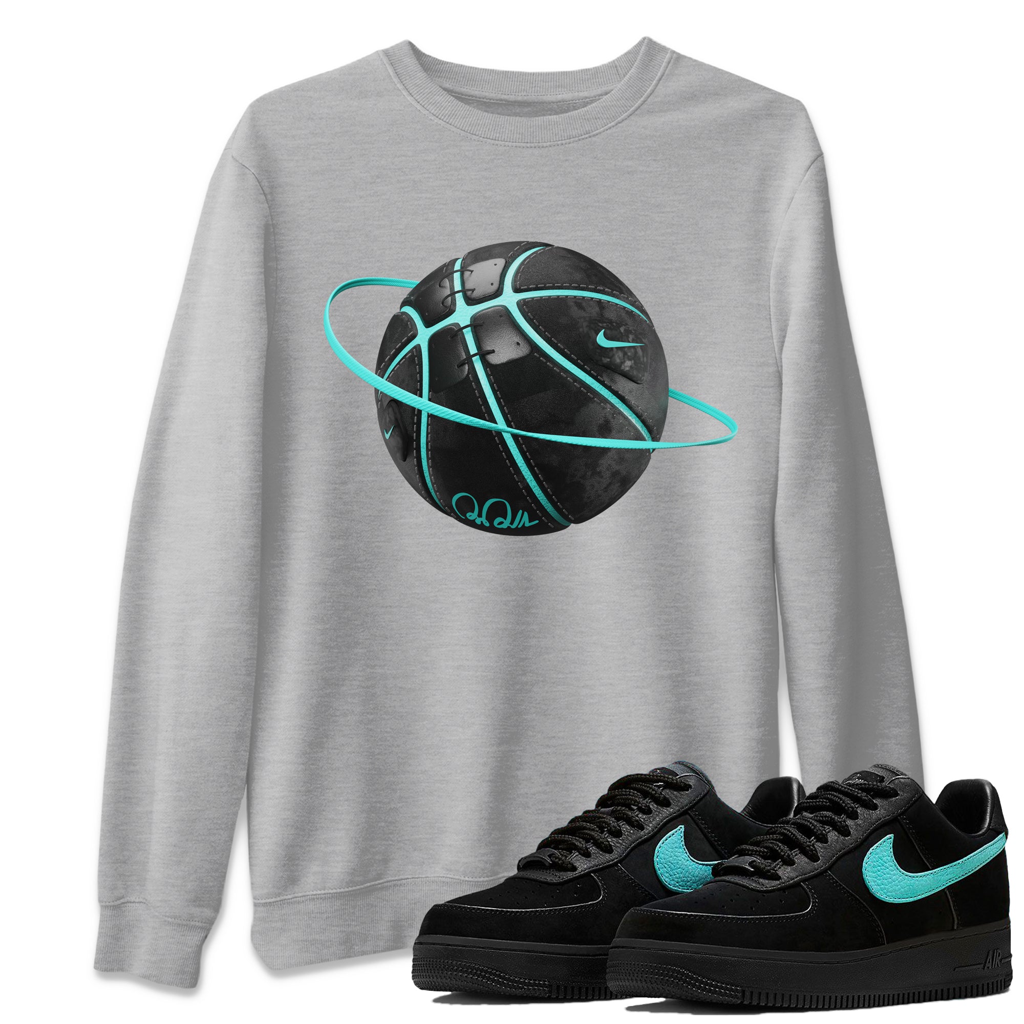Air Force 1 Tiffany Shirt To Match Jordans Basketball planet Sneaker Tees Nike Tiffany AF1Drip Gear Zone Sneaker Matching Clothing Unisex Shirts Heather Grey 1