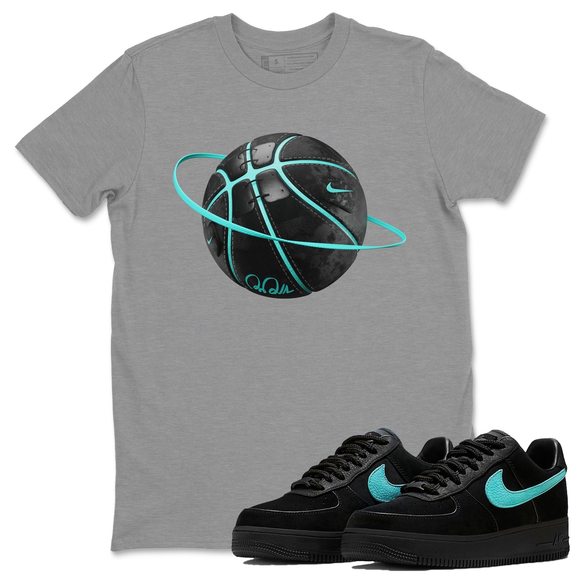 Air Force 1 Tiffany Basketball planet Crew Neck Sneaker Tees Nike Tiffany AF1Sneaker T-Shirts Size Chart