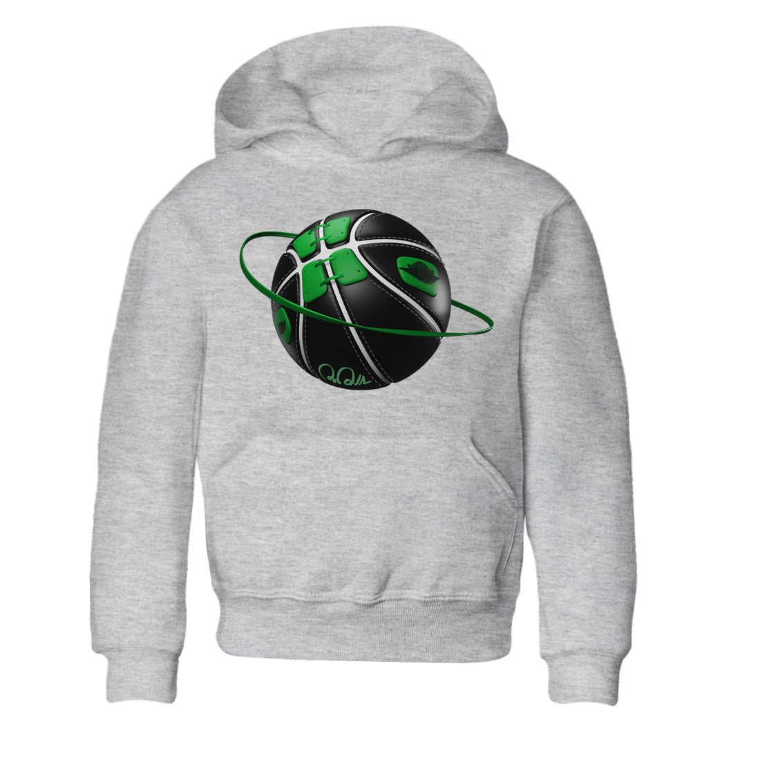 Air Jordan 1 Celtics Sneaker Match Tees Basketball Planet Streetwear Sneaker Shirt AJ1 High OG Lucky Green Sneaker Release Tees Kids Shirts Heather Grey 2