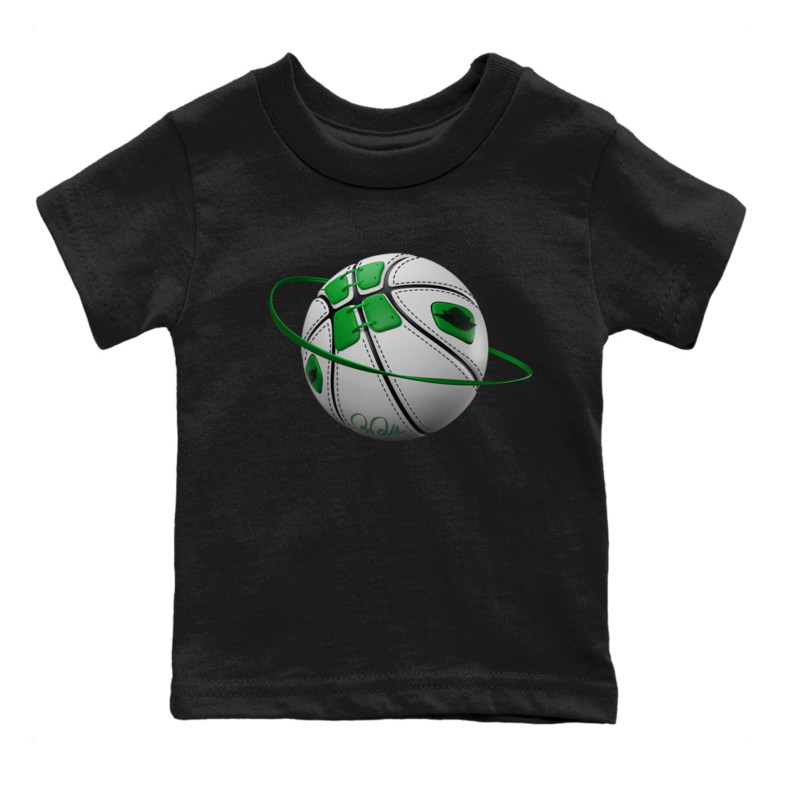 Air Jordan 1 Celtics Sneaker Match Tees Basketball Planet Streetwear Sneaker Shirt AJ1 High OG Lucky Green Sneaker Release Tees Kids Shirts Black 2