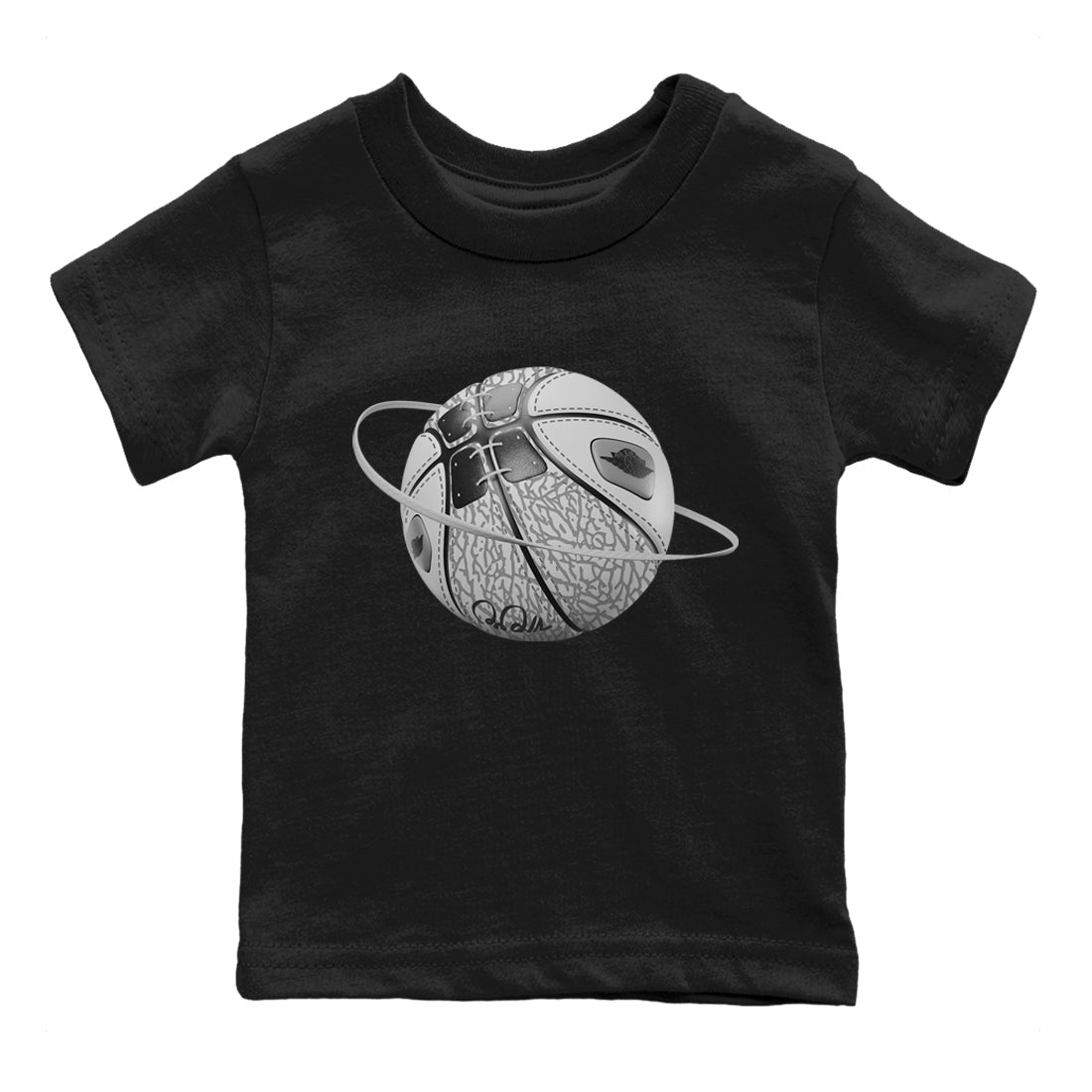 Jordan 1 High White Cement Sneaker Matching T-Shirt Basketball Planet Sneaker Tees Jordan 1 High White Cement Sneaker Release Tees Kids Shirts