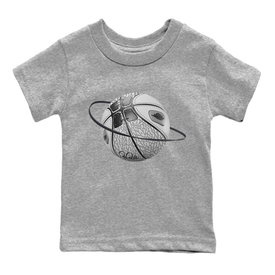 Jordan 1 High White Cement Sneaker Matching T-Shirt Basketball Planet Sneaker Tees Jordan 1 High White Cement Sneaker Release Tees Kids Shirts