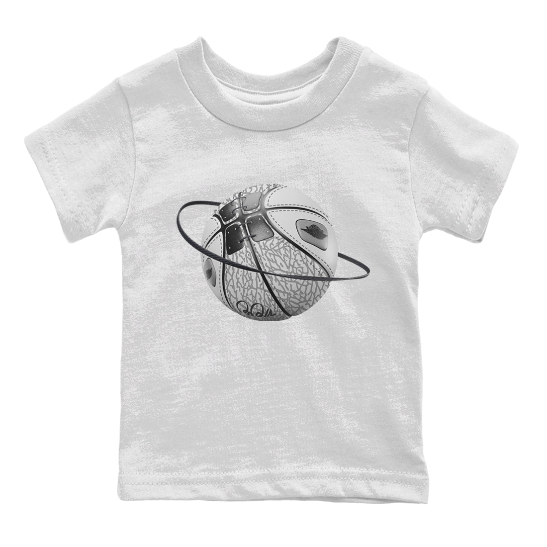 Jordan 1 High White Cement Sneaker Matching T-Shirt Basketball Planet Sneaker Tees Jordan 1 High White Cement Sneaker Release Tees Kids Shirts