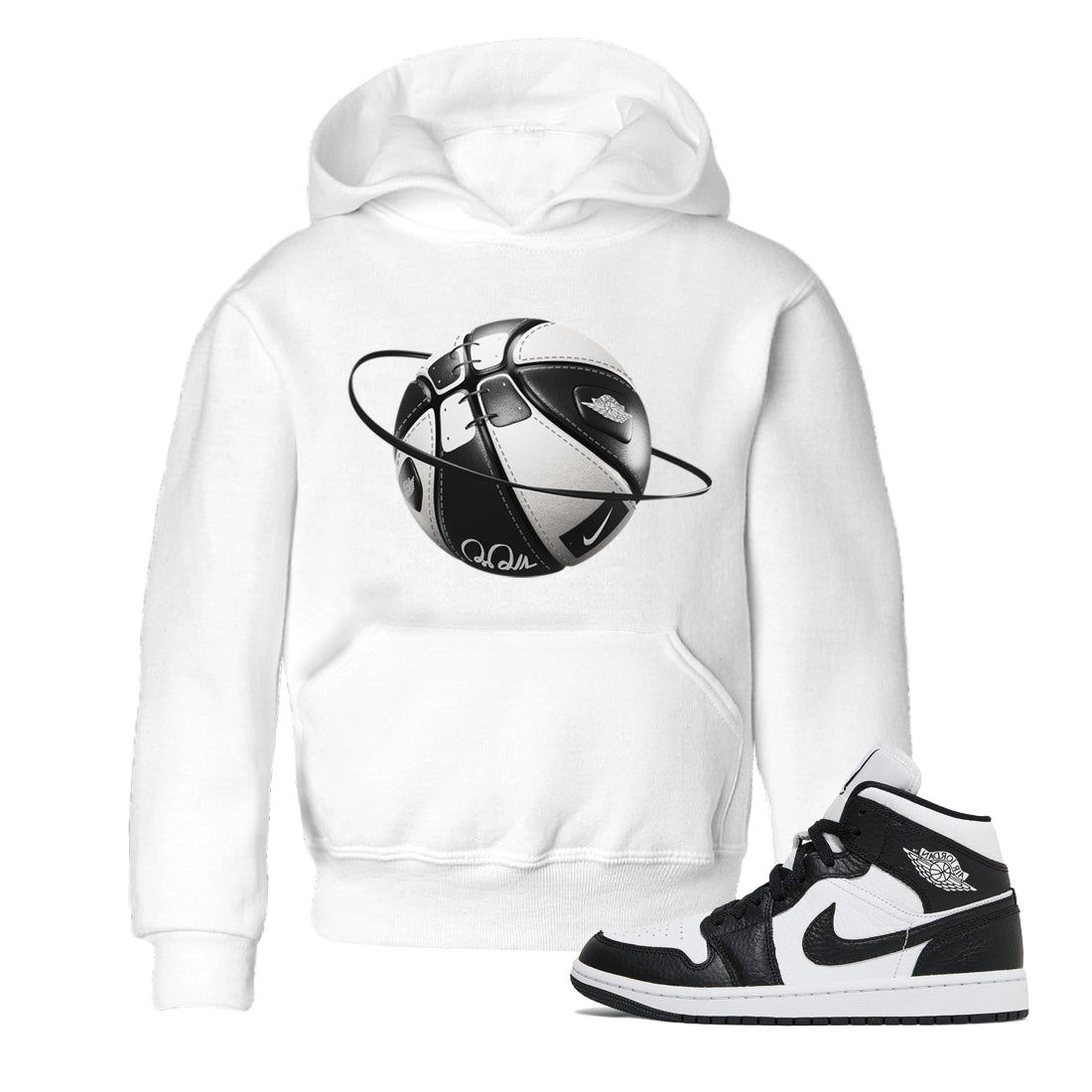 Air Jordan 1 Homage Shirt To Match Jordans Basketball Planet Sneaker Tees AJ1 Homage Drip Gear Zone Sneaker Matching Clothing Kids Shirts White 1