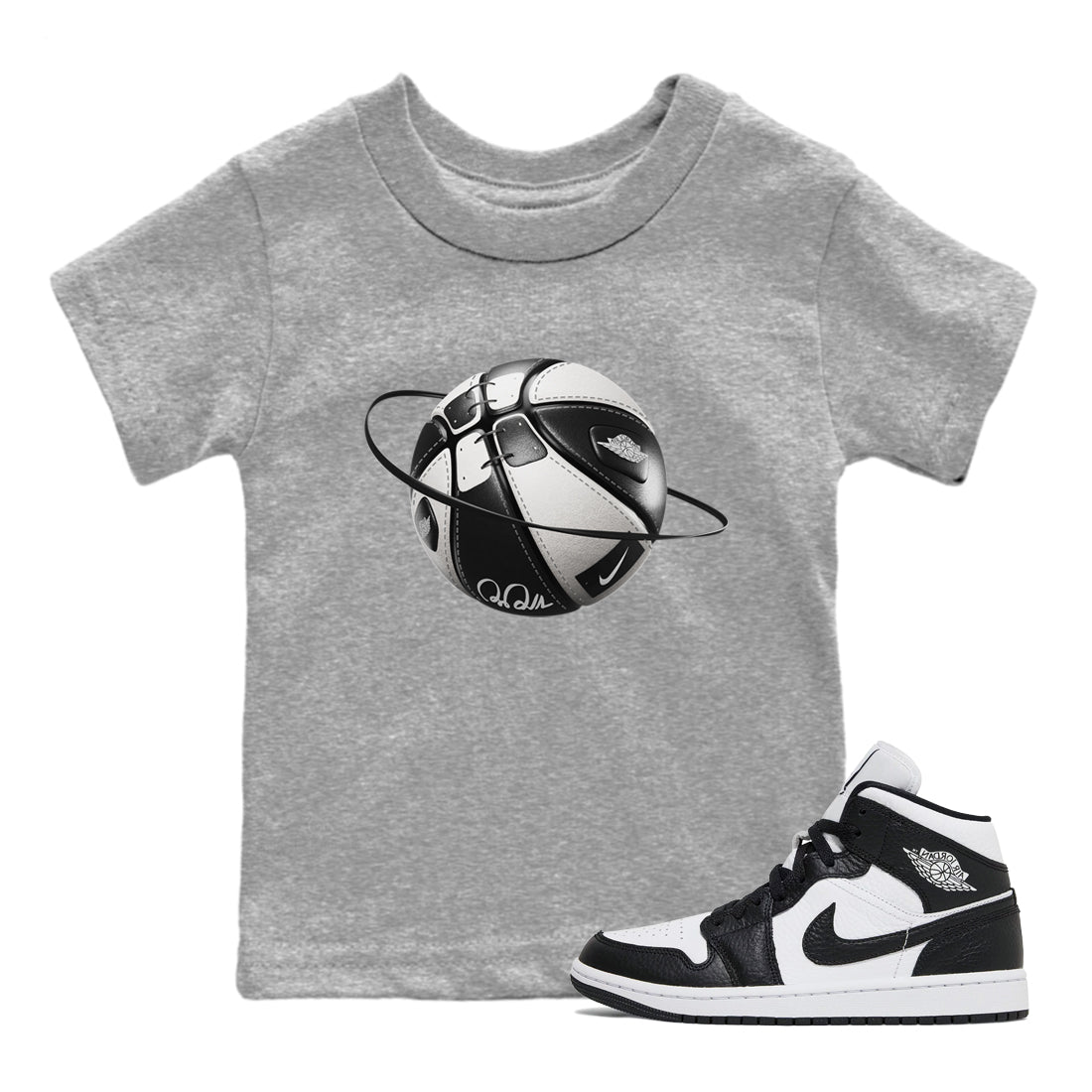 Air Jordan 1 Homage Basketball Planet Baby and Kids Sneaker Tees AJ1 Homage Kids Sneaker Tees Size Chart