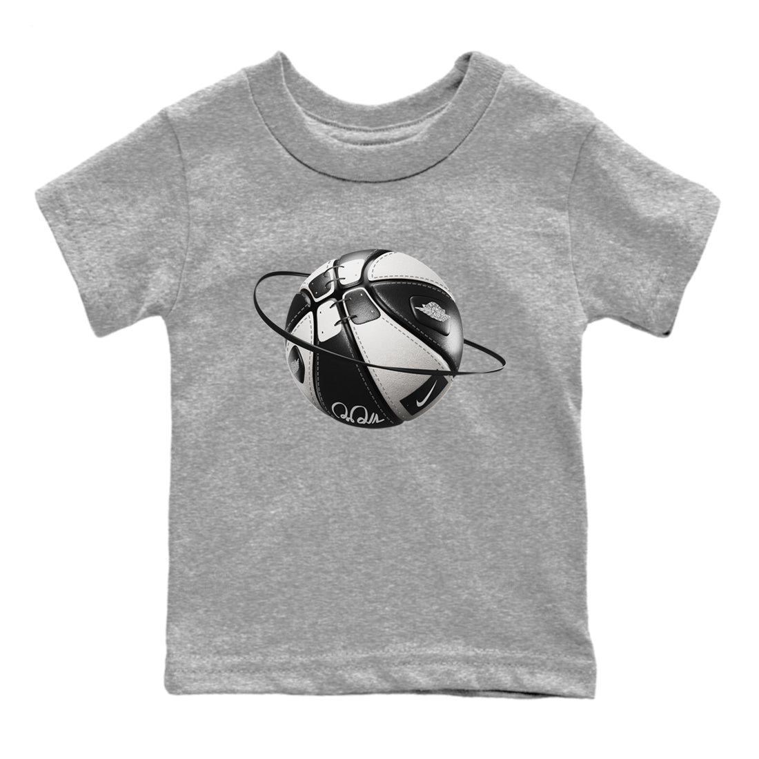 Air Jordan 1 Homage Shirt To Match Jordans Basketball Planet Sneaker Tees AJ1 Homage Drip Gear Zone Sneaker Matching Clothing Kids Shirts Heather Grey 2