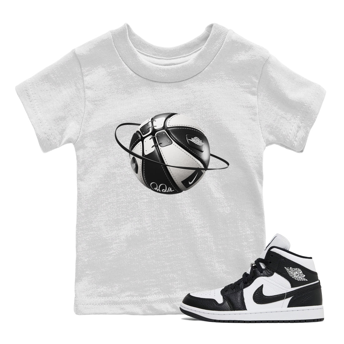Air Jordan 1 Homage Shirt To Match Jordans Basketball Planet Sneaker Tees AJ1 Homage Drip Gear Zone Sneaker Matching Clothing Kids Shirts White 1