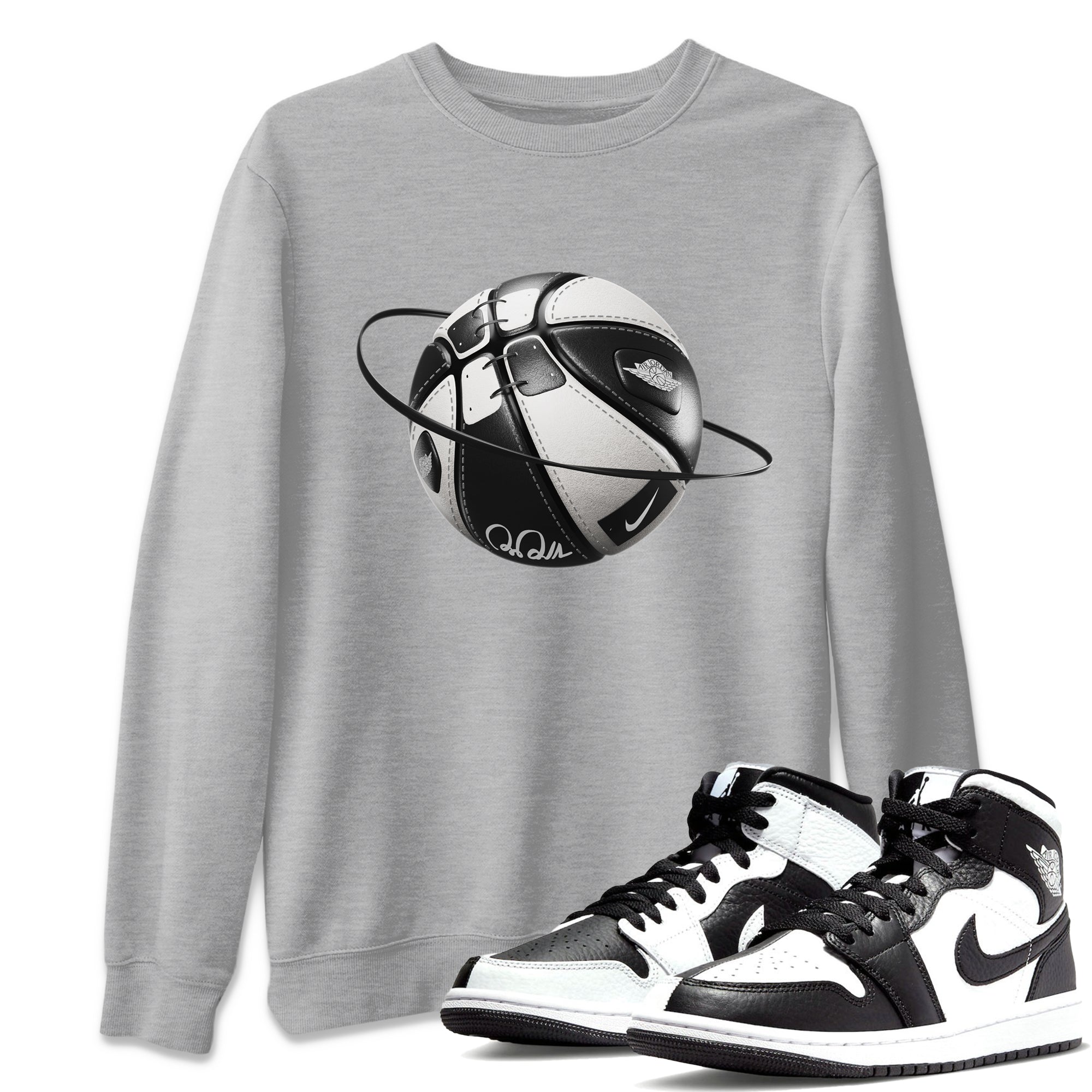 Air Jordan 1 Homage Shirt To Match Jordans Basketball Planet Sneaker Tees AJ1 Homage Drip Gear Zone Sneaker Matching Clothing Unisex Shirts Heather Grey 1