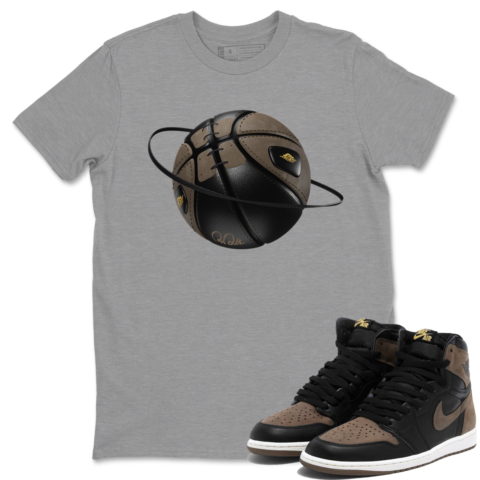 Air Jordan 1 Palomino shirt to match jordans Basketball Planet Streetwear Sneaker Shirt AJ1 High Palomino Drip Gear Zone Sneaker Matching Clothing Unisex Heather Grey 1 T-Shirt