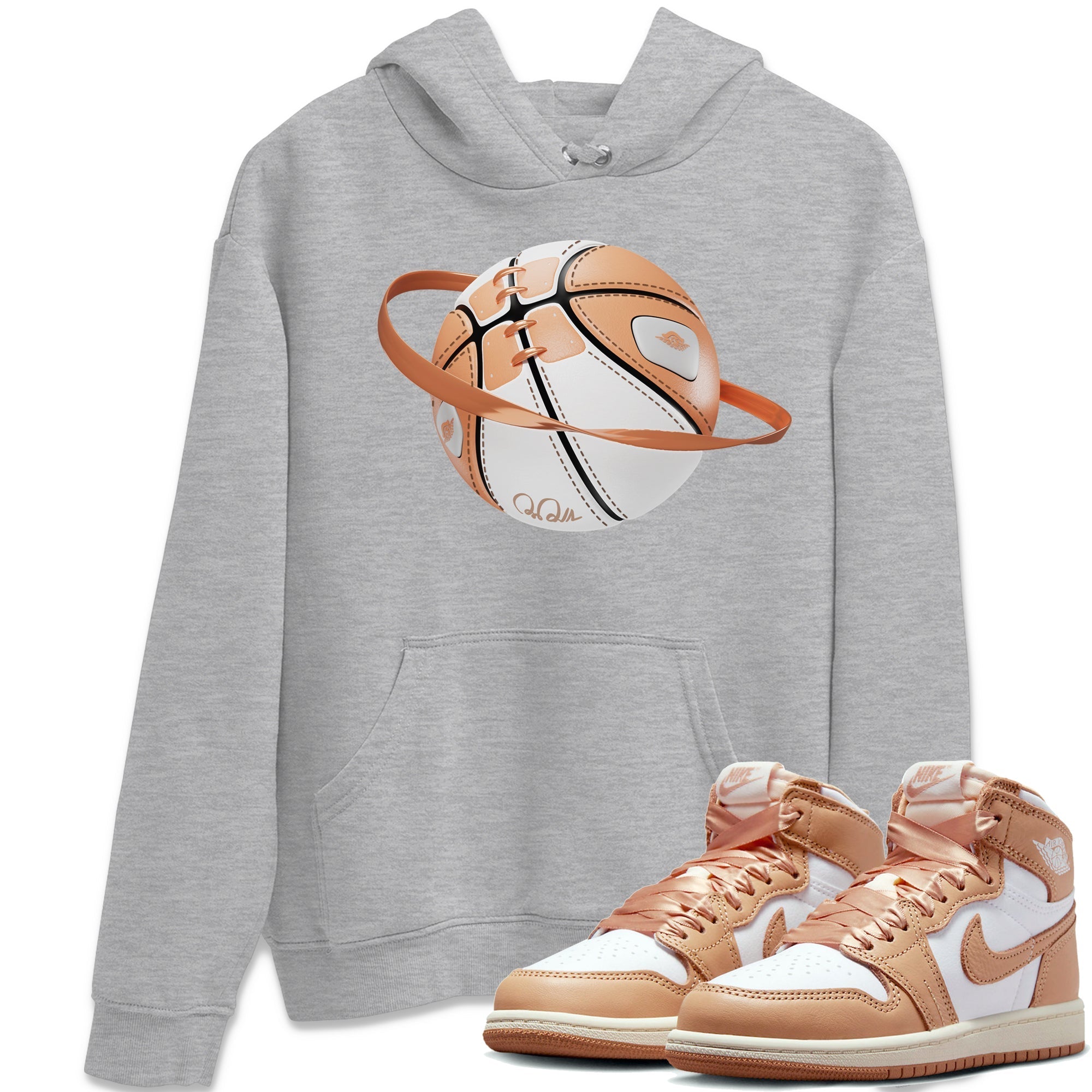 Air Jordan 1 Praline shirt to match jordans Basketball Planet Streetwear Sneaker Shirt AJ1Praline Drip Gear Zone Sneaker Matching Clothing Unisex Heather Grey 1 T-Shirt