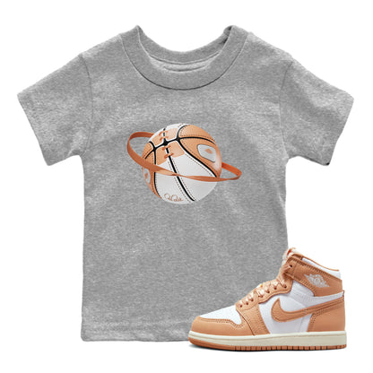 Air Jordan 1 Praline shirt to match jordans Basketball Planet Streetwear Sneaker Shirt AJ1Praline Drip Gear Zone Sneaker Matching Clothing Baby Toddler Heather Grey 1 T-Shirt