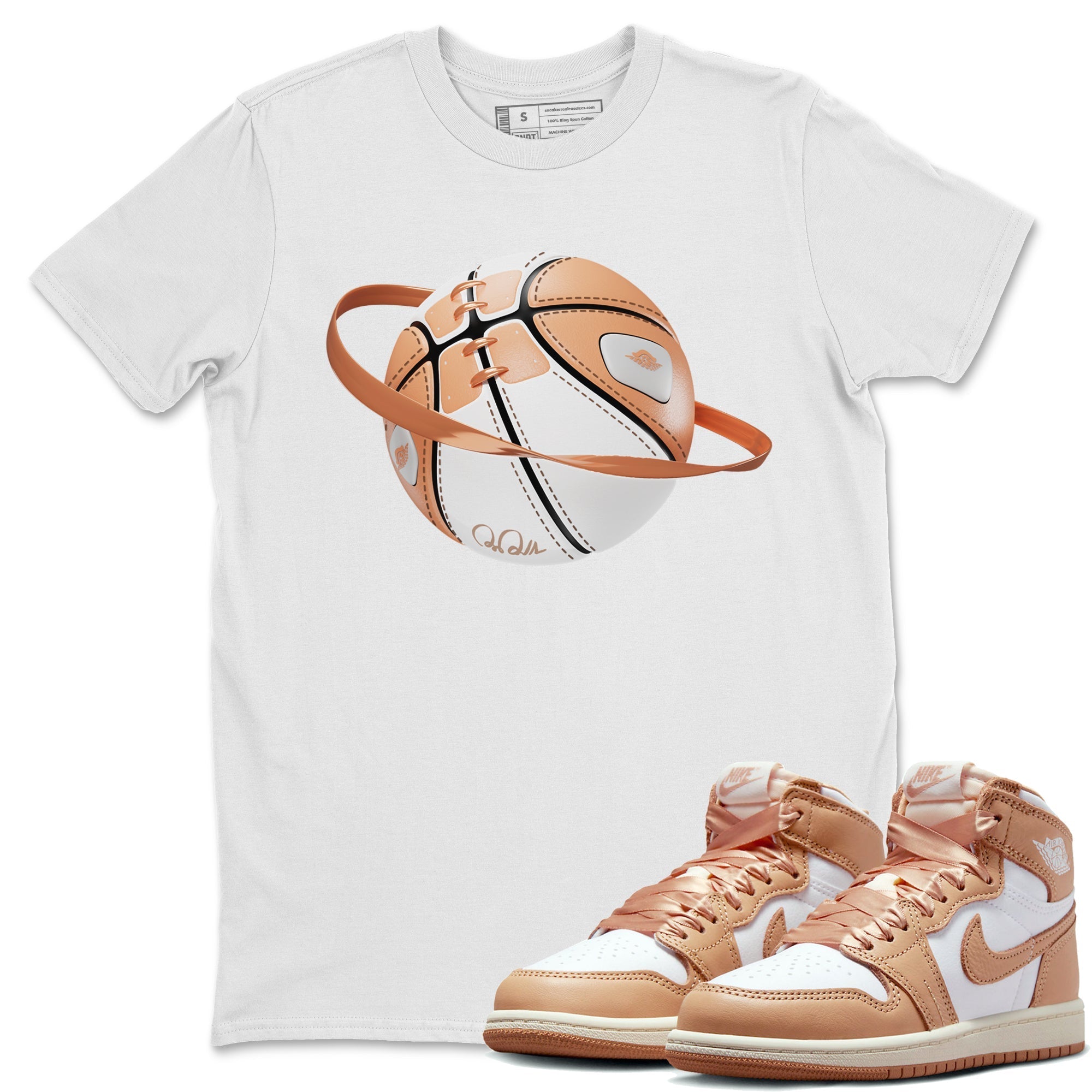 Air Jordan 1 Praline shirt to match jordans Basketball Planet Streetwear Sneaker Shirt AJ1Praline Drip Gear Zone Sneaker Matching Clothing Unisex White 1 T-Shirt