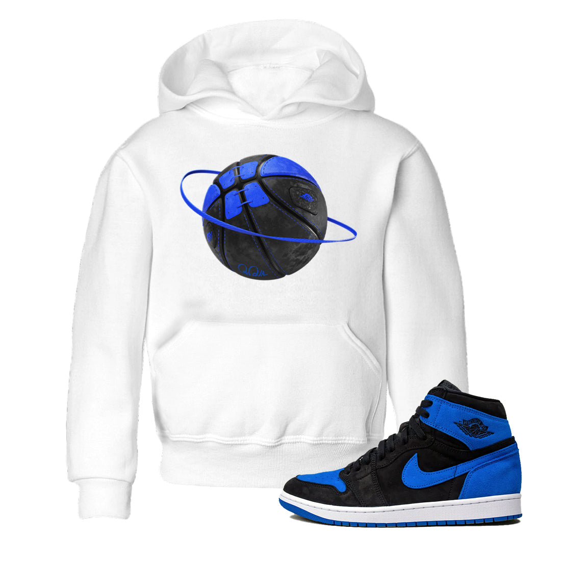 Air Jordan 1 Royal Reimagined shirt to match jordans Basketball Planet sneaker tees AJ1 OG HIGH Royal Reimagined Drip Gear Zone Kids Baby Toddler sneaker shirts White 1 T-Shirt