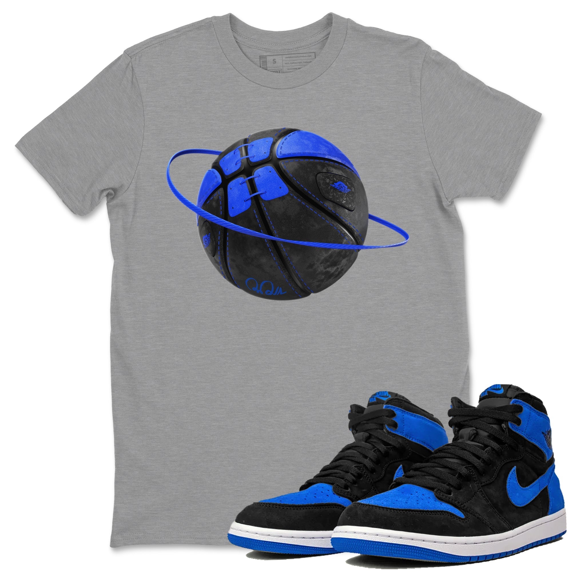 Air Jordan 1 Royal Reimagined shirt to match jordans Basketball Planet sneaker tees AJ1 OG HIGH Royal Reimagined Drip Gear Zone Unisex Sneaker Tees and Sneaker Match T-Shirt Heather Grey 1 T-Shirt