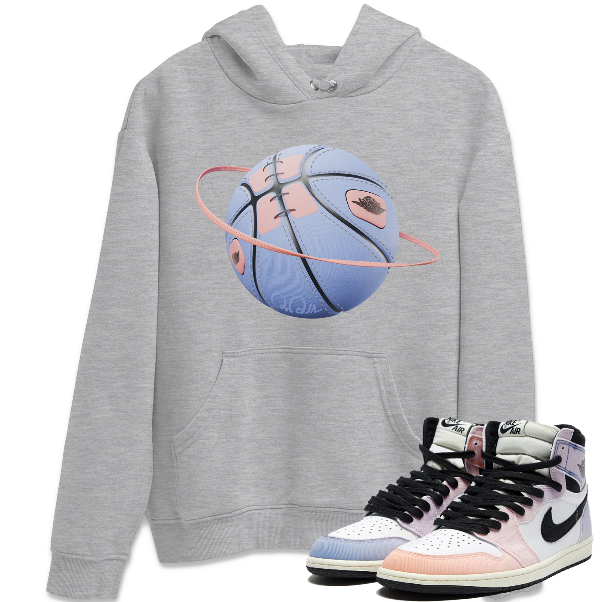 Air Jordan 1 Skyline Shirt To Match Jordans Basketball Planet Sneaker Tees AJ1 Skyline Drip Gear Zone Sneaker Matching Clothing Unisex Shirts Heather Grey 1