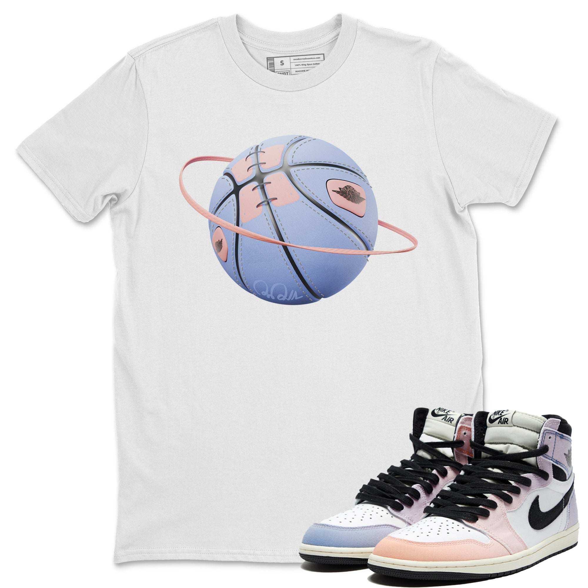 Air Jordan 1 Skyline Shirt To Match Jordans Basketball Planet Sneaker Tees AJ1 Skyline Drip Gear Zone Sneaker Matching Clothing Unisex Shirts White 1