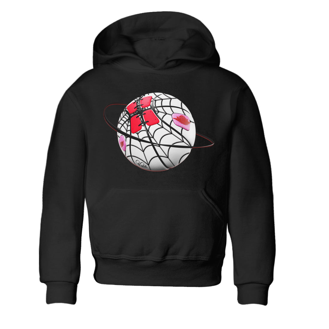 Air Jordan 1 Spider Man Sneaker Match Tees Basketball Planet Sneaker Release Tees AJ1 Spider Man Sneaker Release Tees Kids Shirts Black 2