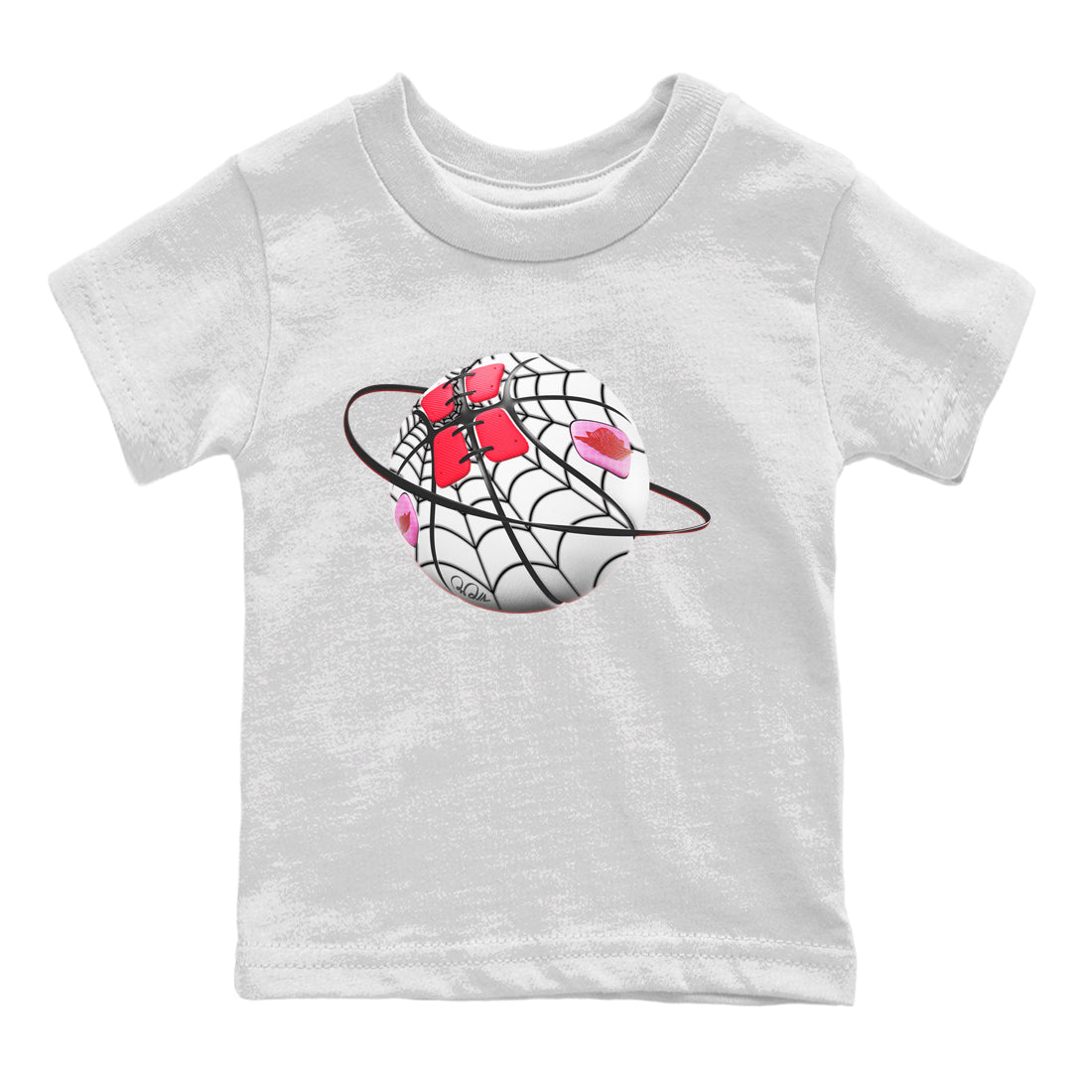 Air Jordan 1 Spider Man Sneaker Match Tees Basketball Planet Sneaker Release Tees AJ1 Spider Man Sneaker Release Tees Kids Shirts White 2